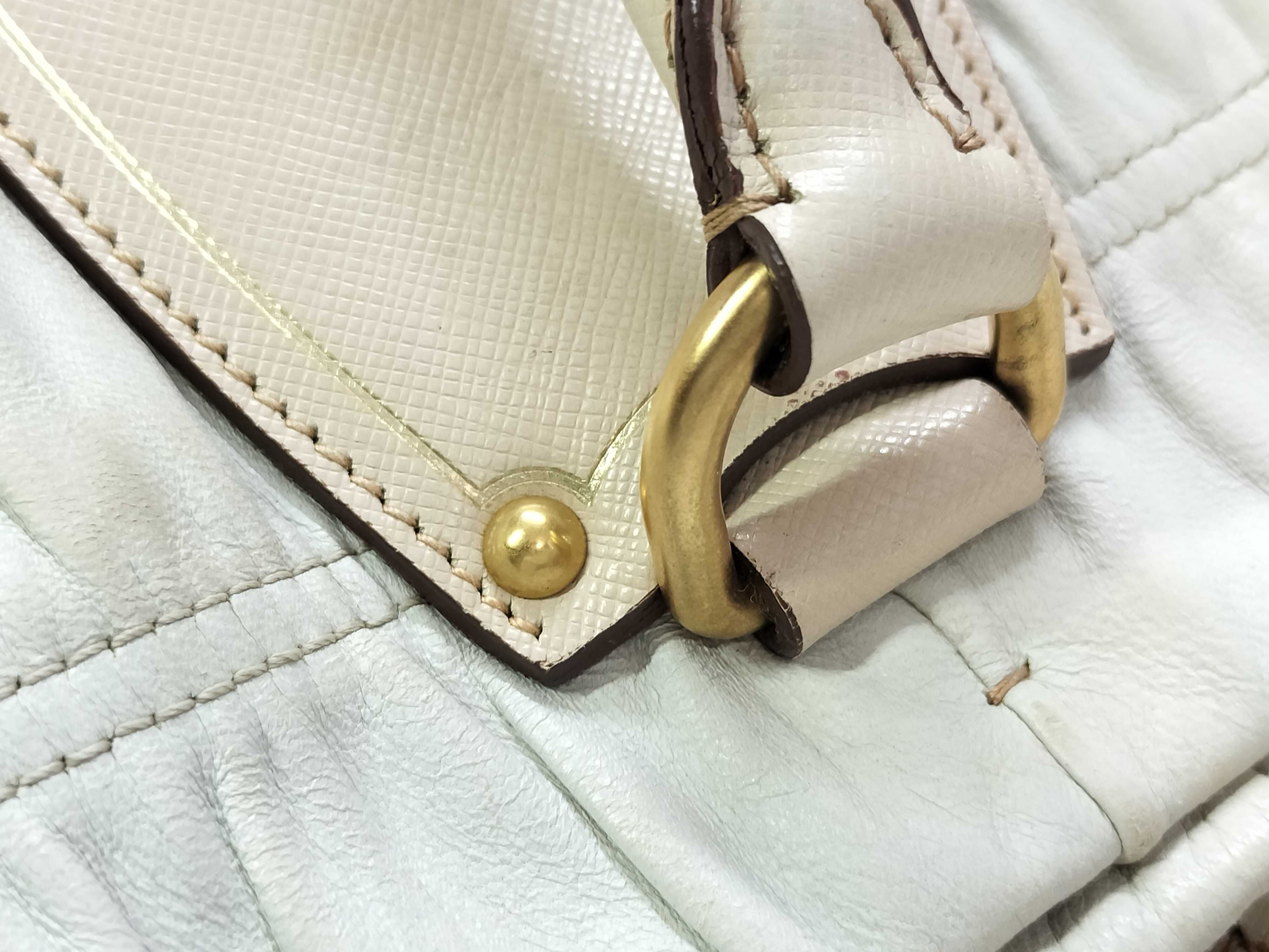 Leather Handbag Gathered Tote Bag — view 5