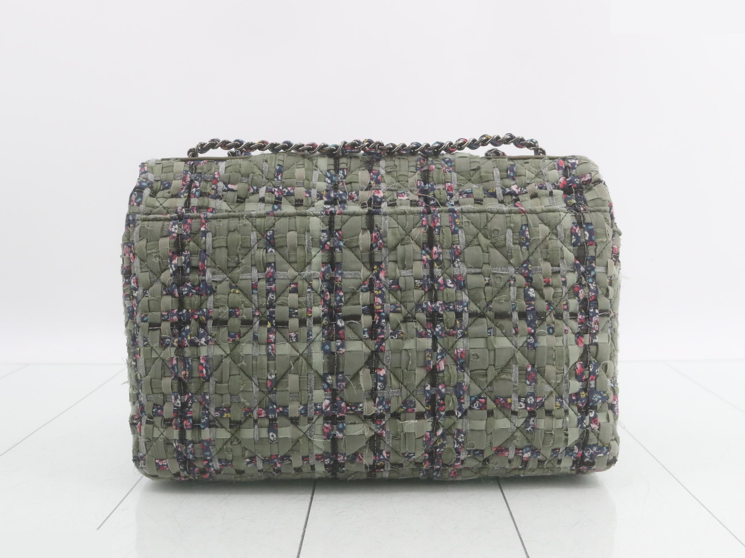 Matelassé Tweed Chain Shoulder Bag — view 2