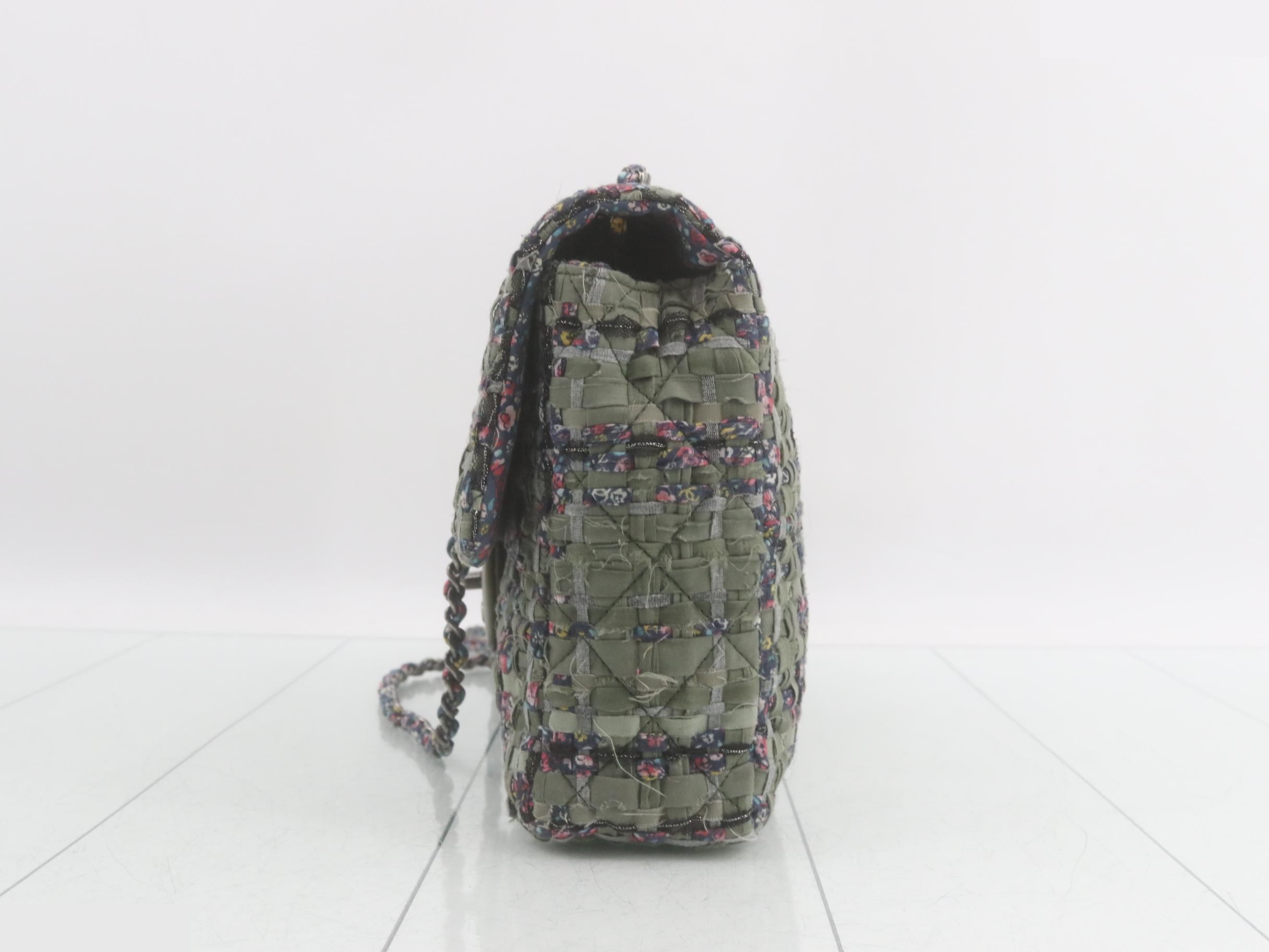 Matelassé Tweed Chain Shoulder Bag — view 3