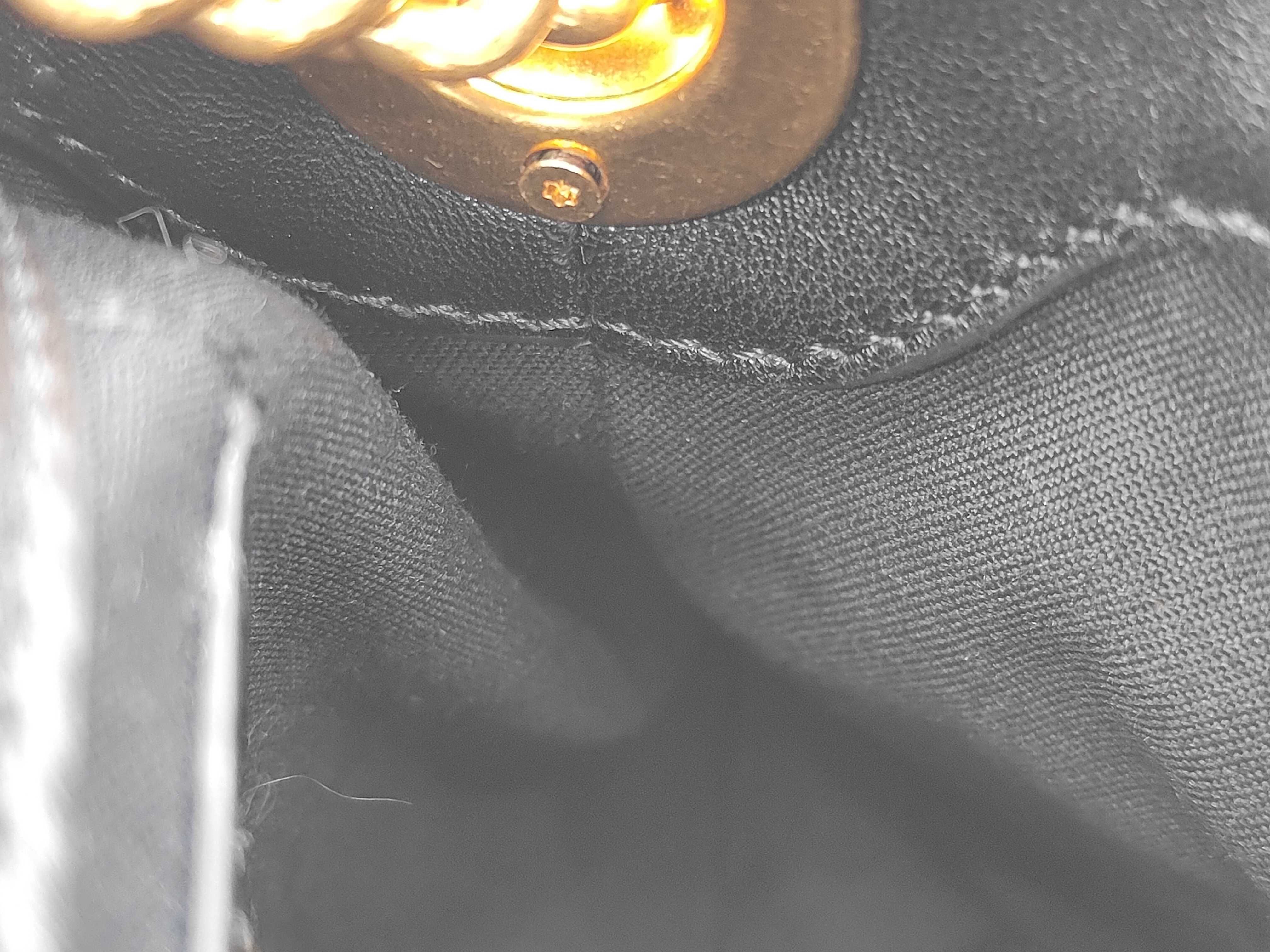 Chain Shoulder Leather Black Shoulder Bag — view 12