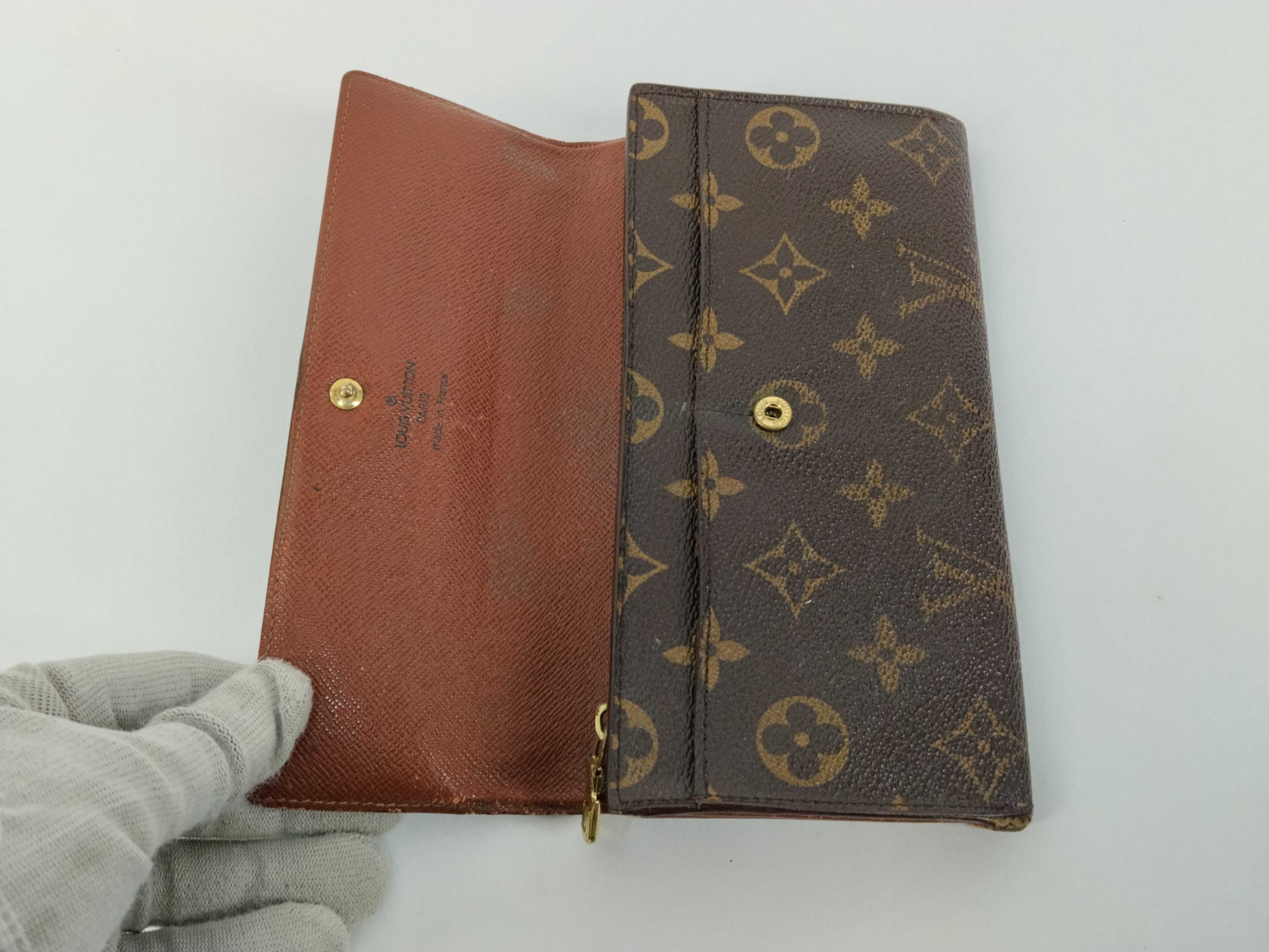 Monogram LV Wallet Pochette Porte Monnaie Credit Brown Wallet — view 9