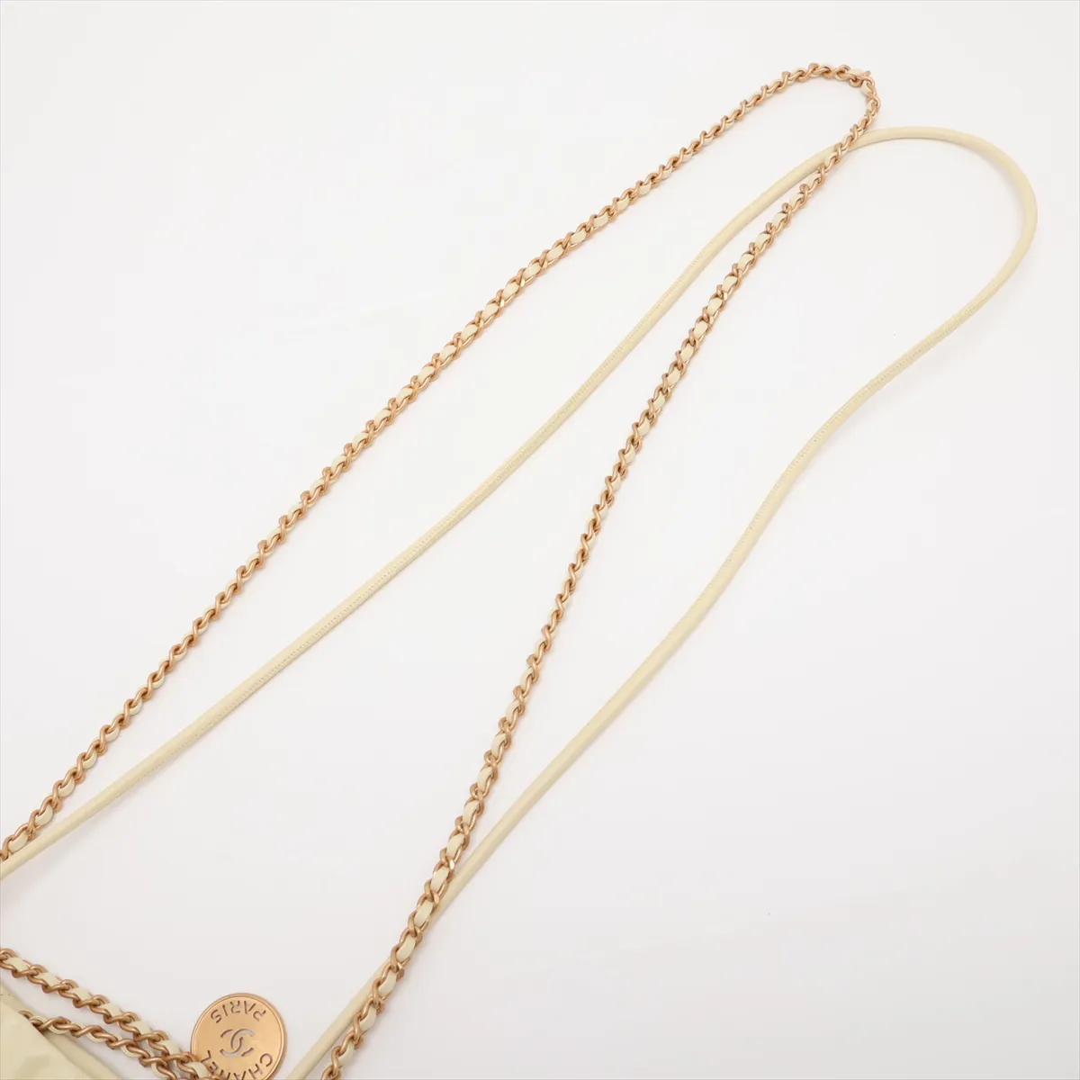 22 Mini Shiny Calfskin Chain Shoulder Bag Yellow Gold Hardware J4CH5TNH Random Plate — view 7