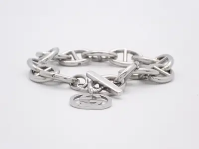 Anchor Chain Bracelet Band, GG Gold, Wrist size approx. 17cm, 27.1g