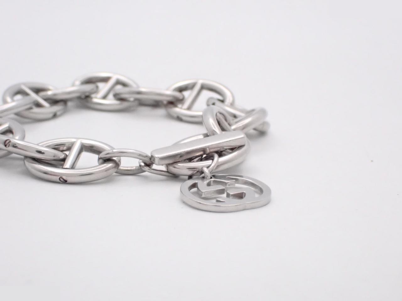 Anchor Chain Bracelet Band, GG Gold, Wrist size approx. 17cm, 27.1g — view 3