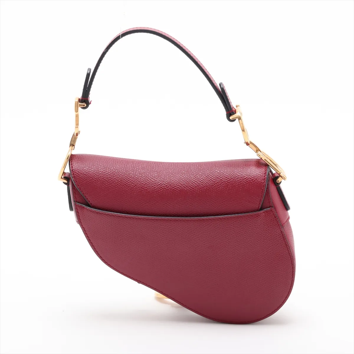 Saddle Leather Handbag, Red — view 2