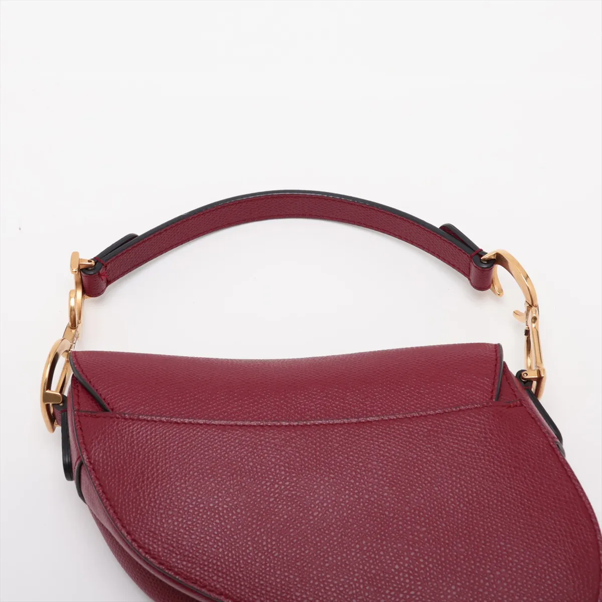 Saddle Leather Handbag, Red — view 6