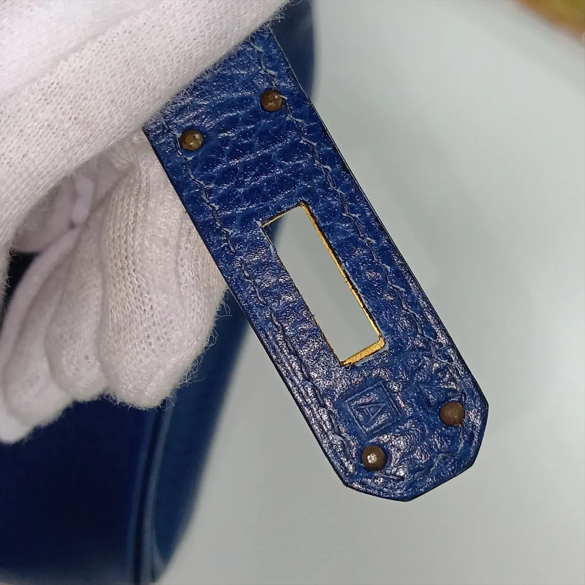 [Individually packaged] Hermes Birkin 35 Letournée Ardennes Blue Roy Gold Hardware A: 1997 — view 13