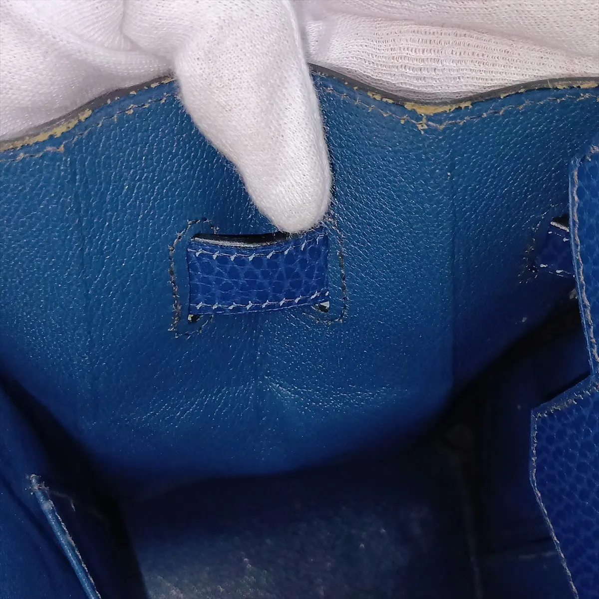 [Individually packaged] Hermes Birkin 35 Letournée Ardennes Blue Roy Gold Hardware A: 1997 — view 14