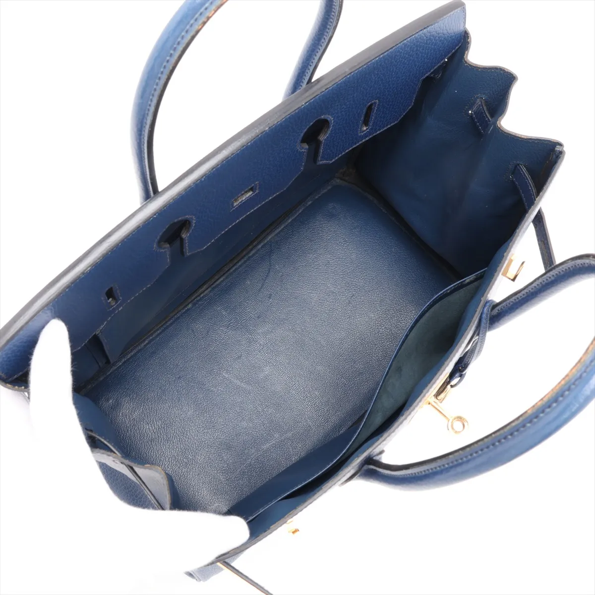 [Individually packaged] Hermes Birkin 35 Letournée Ardennes Blue Roy Gold Hardware A: 1997 — view 7
