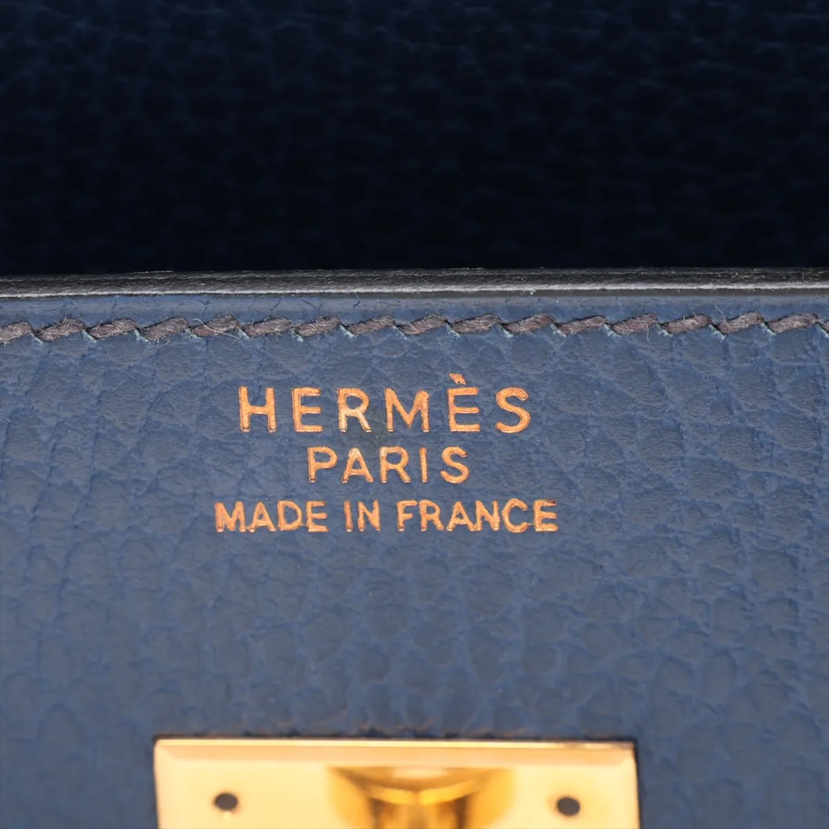 [Individually packaged] Hermes Birkin 35 Letournée Ardennes Blue Roy Gold Hardware A: 1997 — view 10