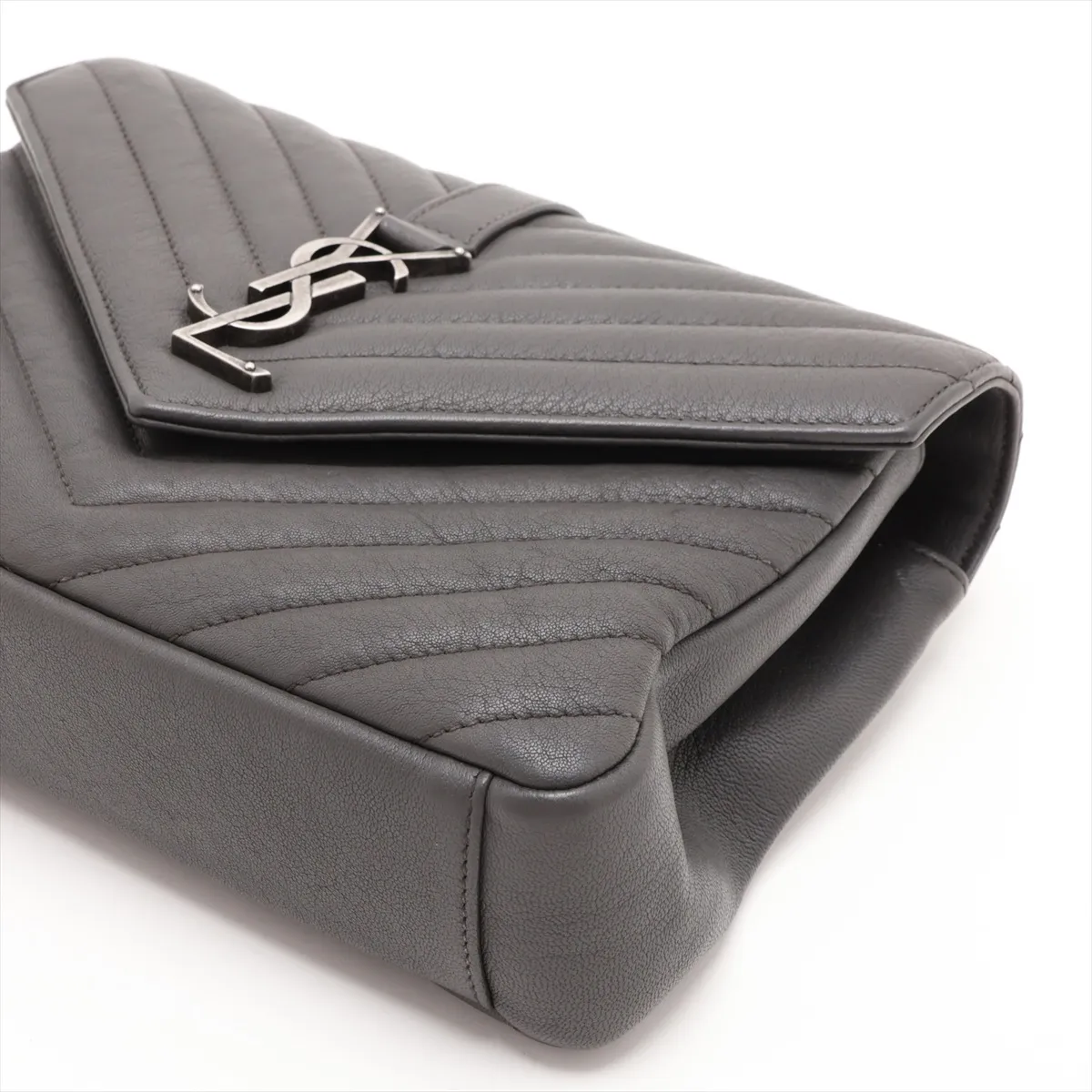 College 487213 Leather 2-Way Handbag, Gray — view 3