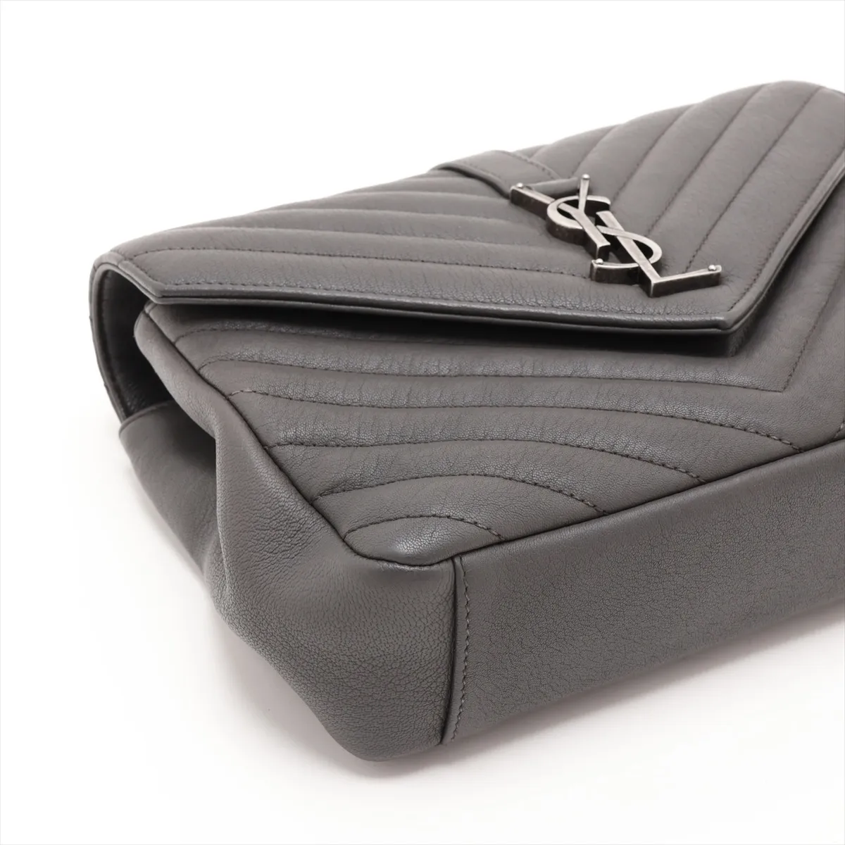 College 487213 Leather 2-Way Handbag, Gray — view 4