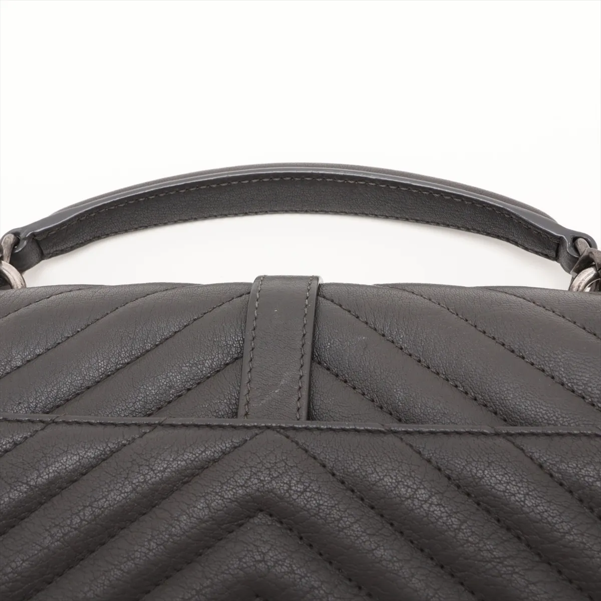 College 487213 Leather 2-Way Handbag, Gray — view 6