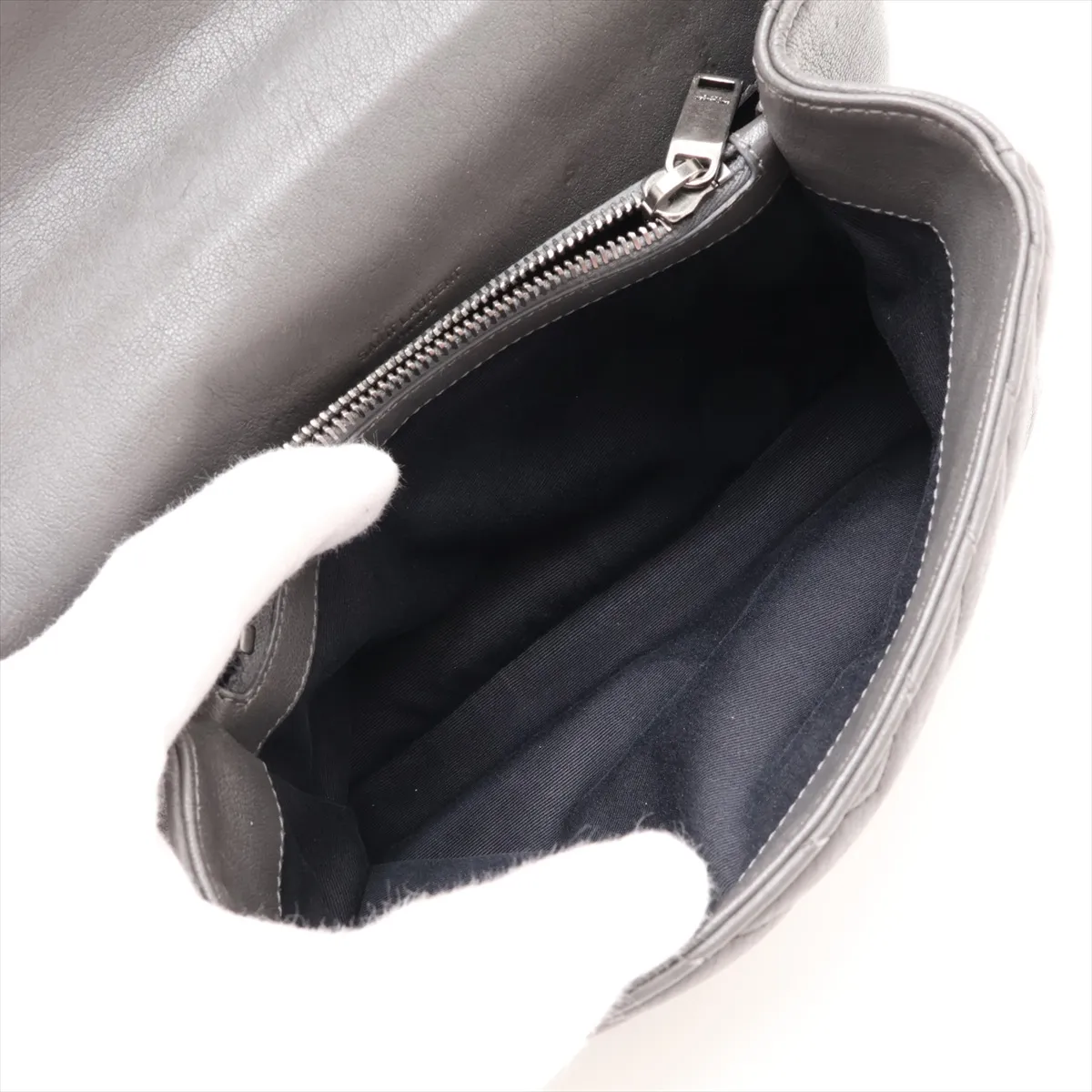 College 487213 Leather 2-Way Handbag, Gray — view 8