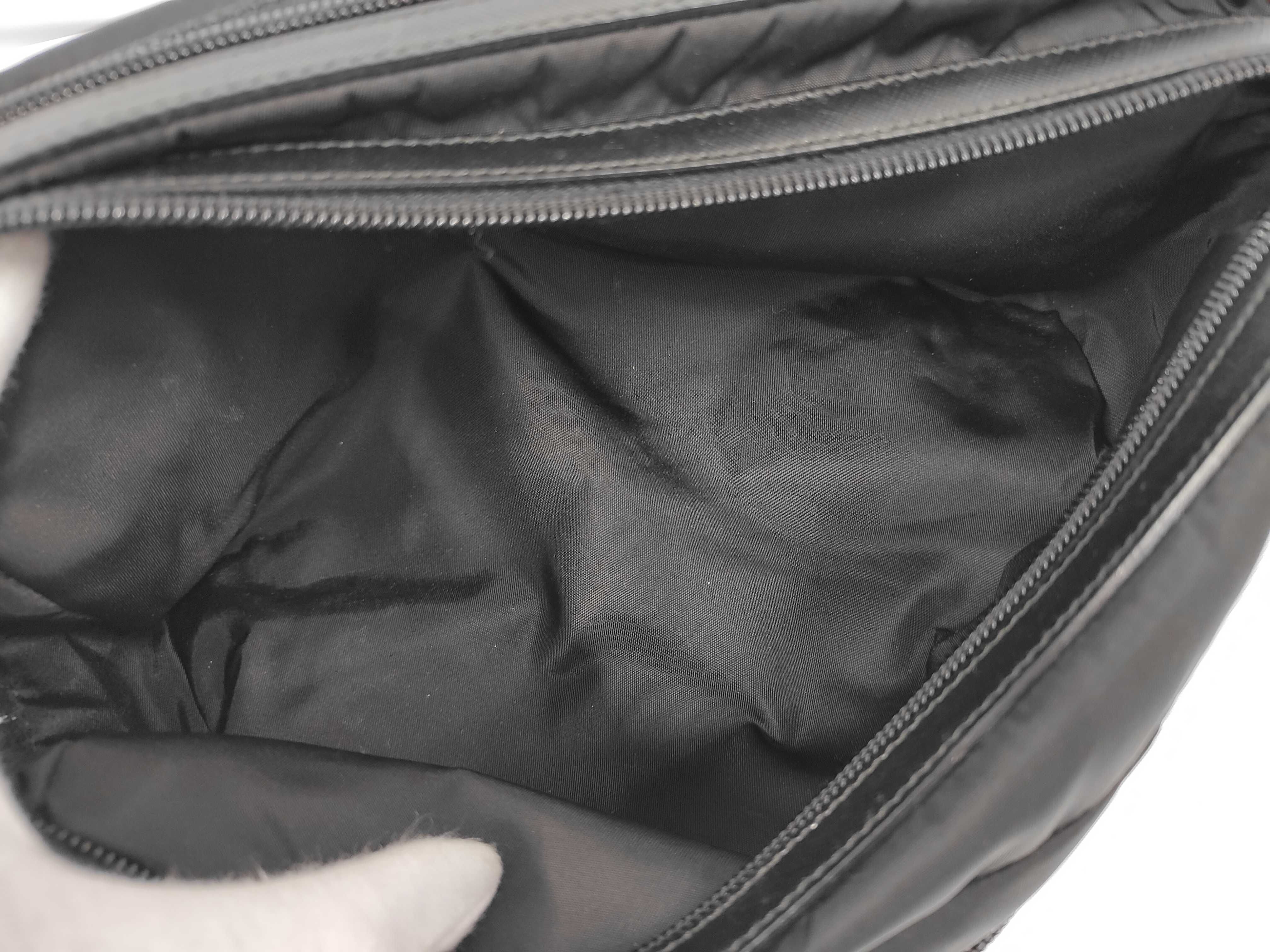 Tessuto Nylon Saffiano Leather Pouch — view 6