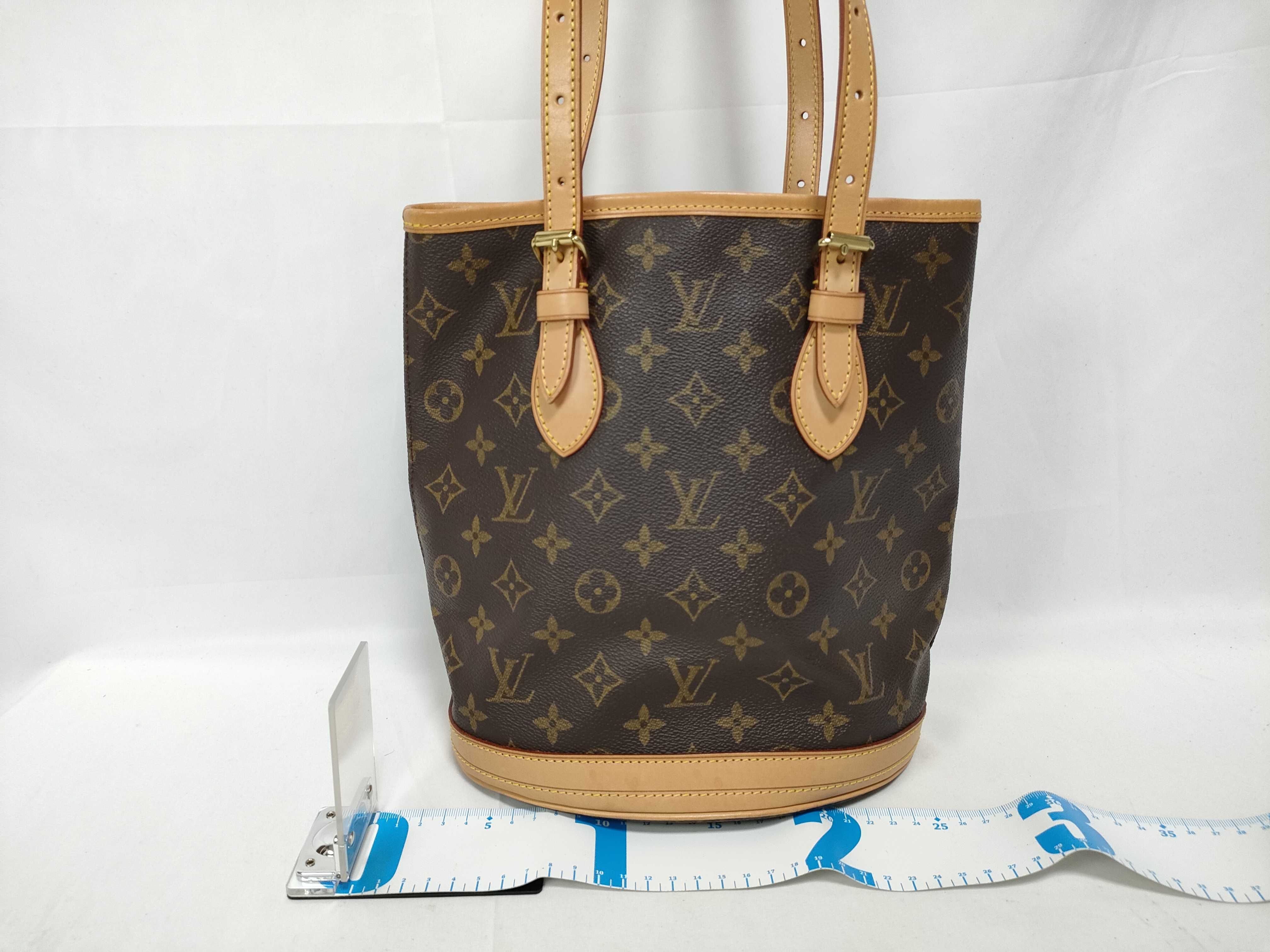 Monogram Louis Vuitton M42238 Bucket PM FL0032 Tote Shoulder Bag Monogram Tote Bag — view 2
