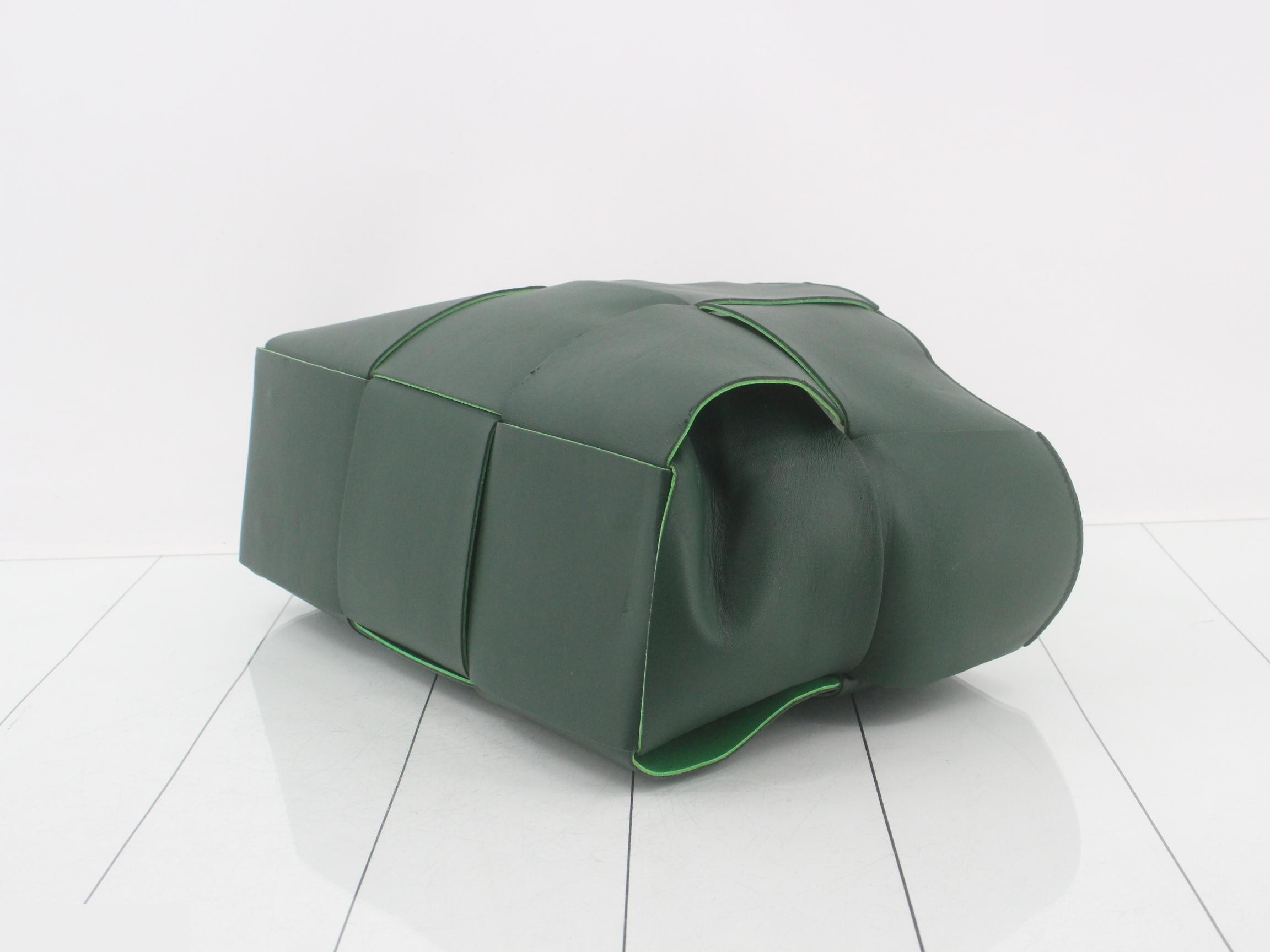 Maxi Intrecciato Arco Tote Bag, Green — view 6