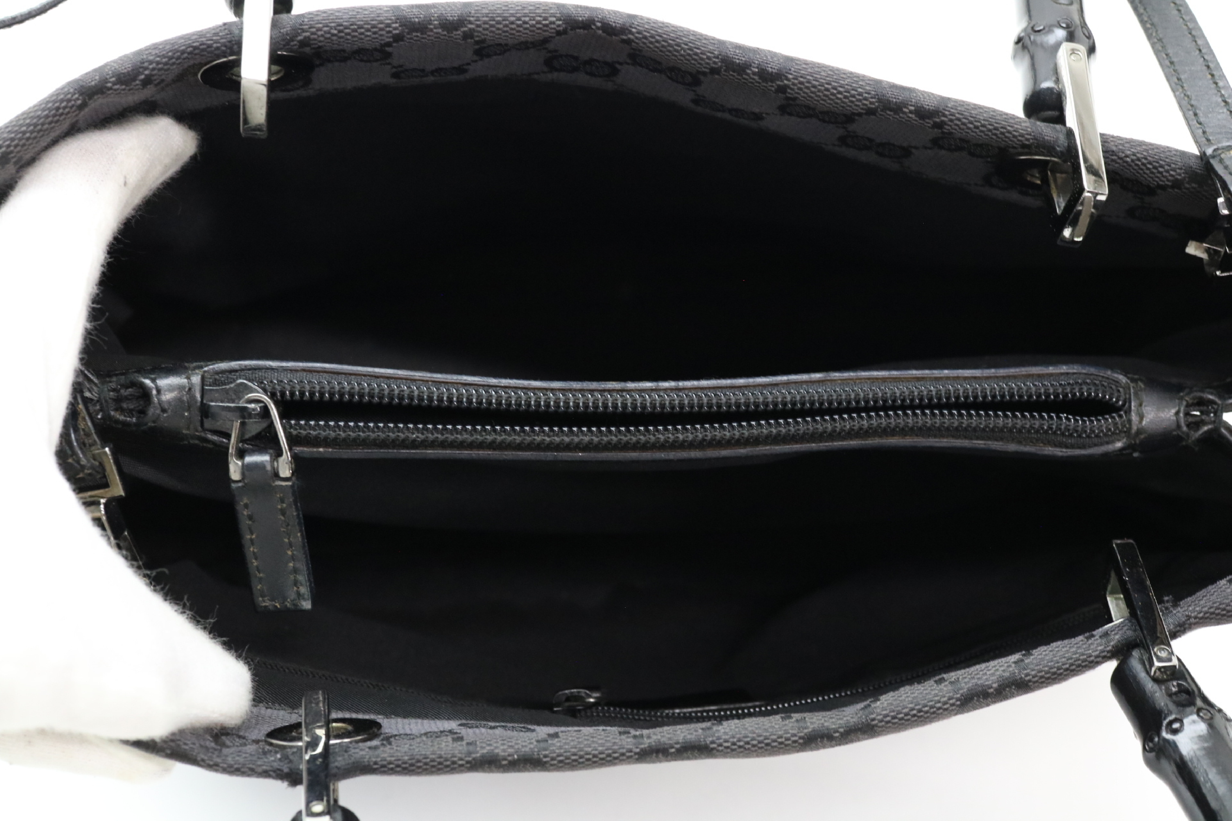 GG Canvas Bamboo 2-Way Handbag — view 9