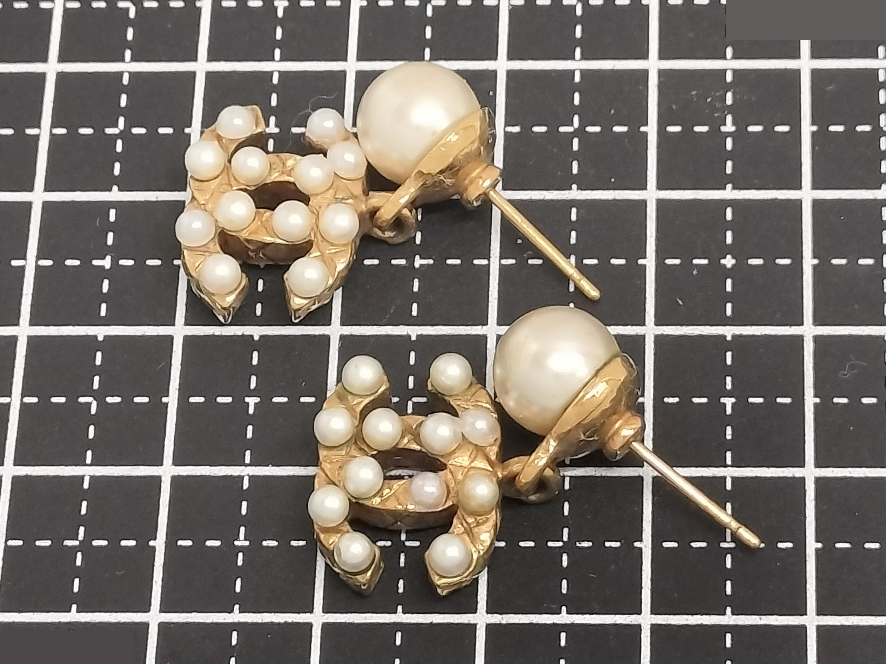 Coco F Pearl Gold Earrings — view 7