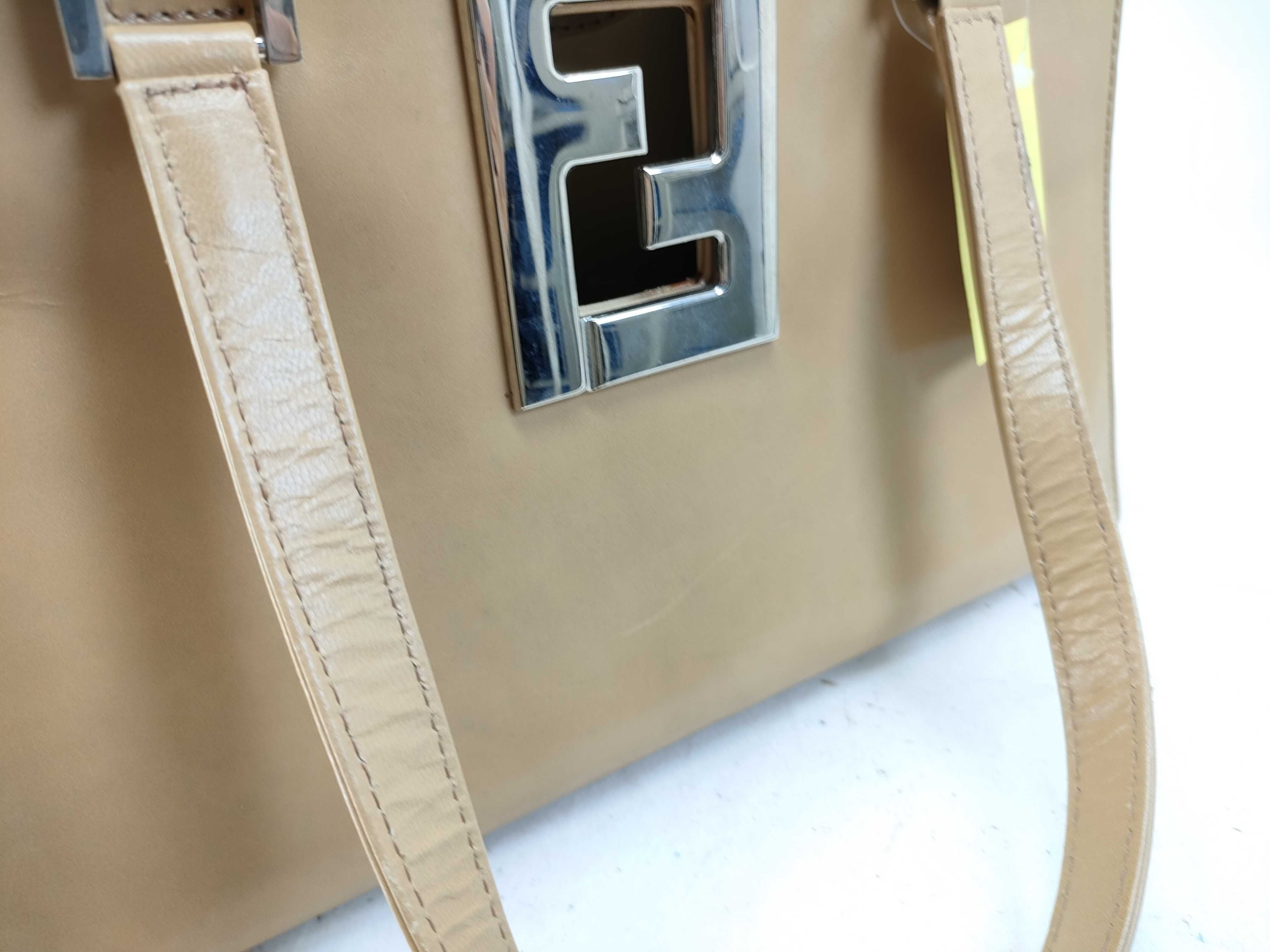 FF/Leather/Beige/Tote/Handbag — view 5