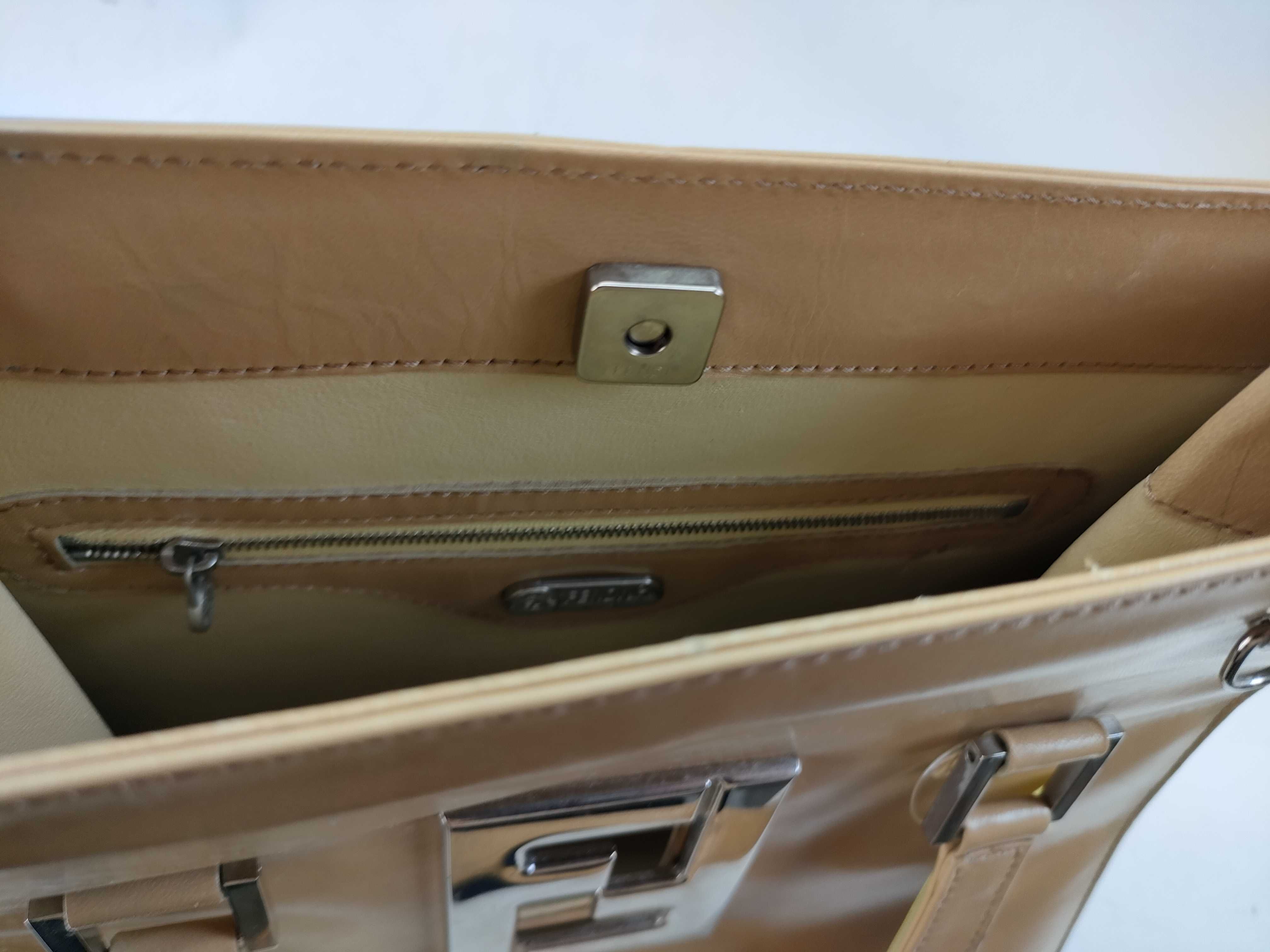 FF/Leather/Beige/Tote/Handbag — view 8