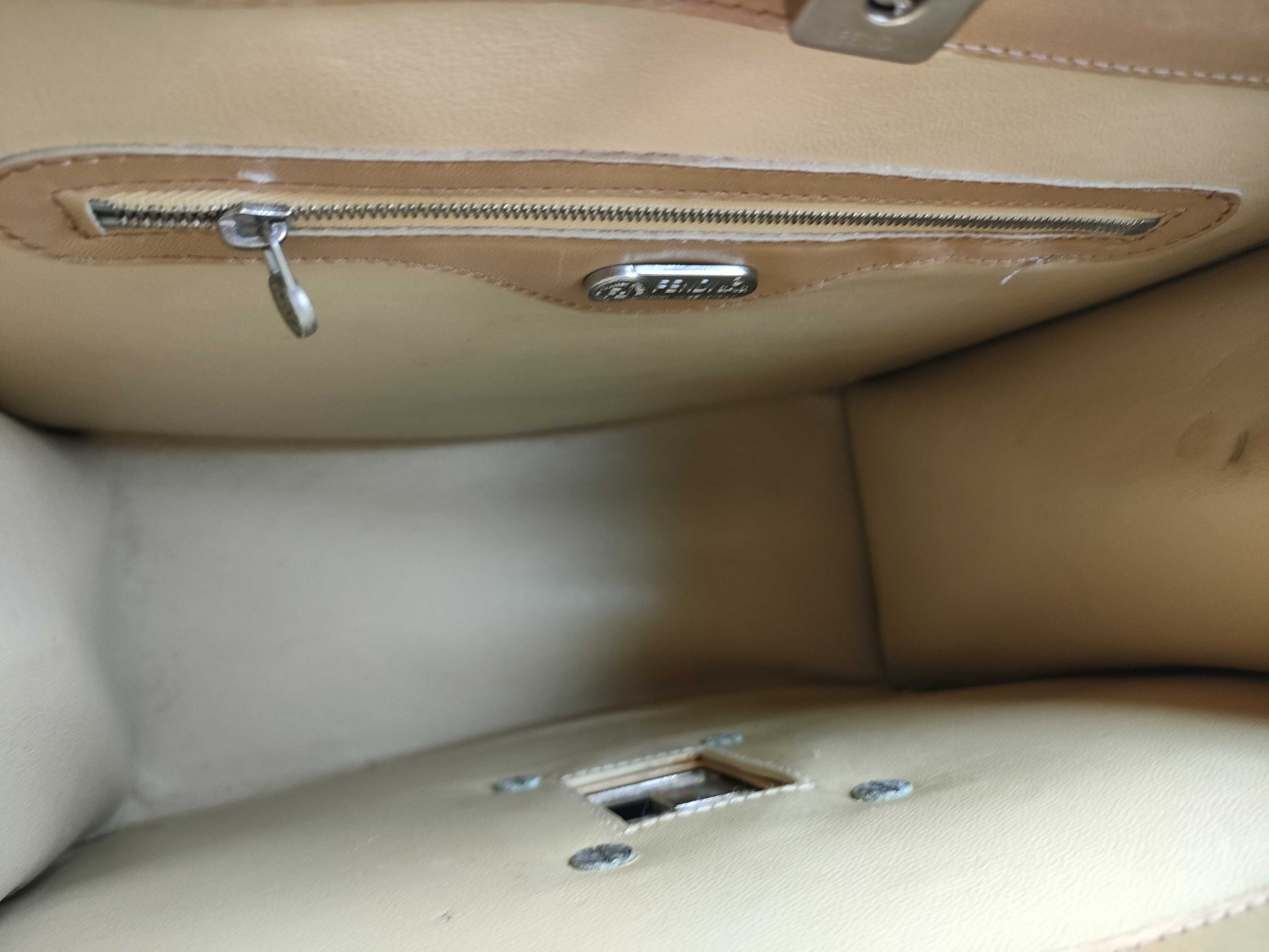 FF/Leather/Beige/Tote/Handbag — view 9