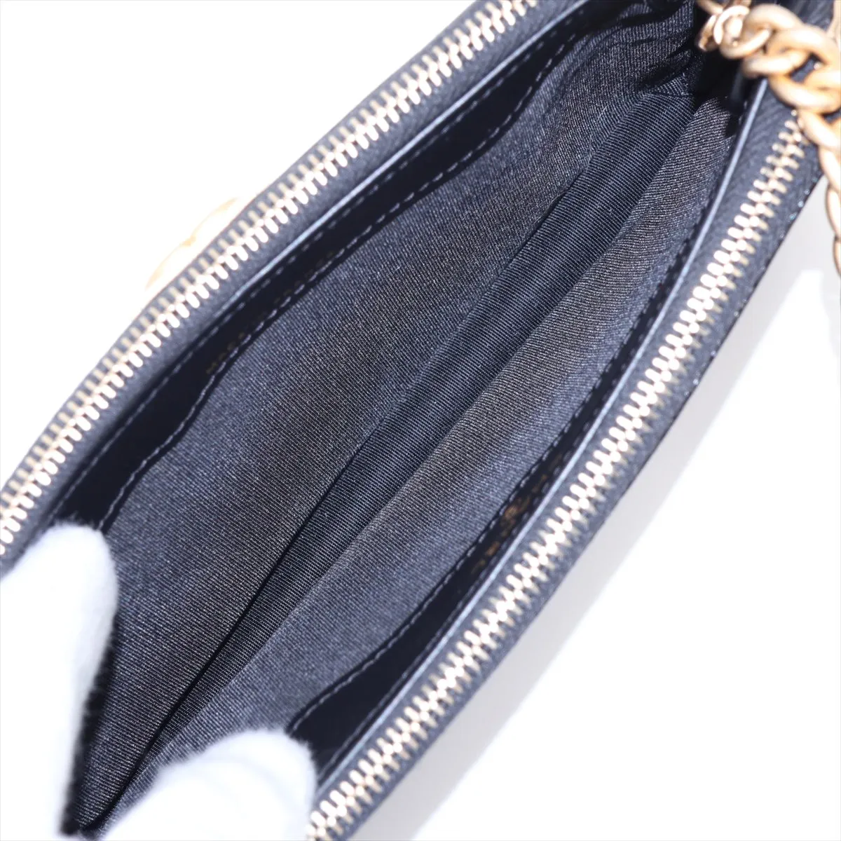 Boy Chanel Caviar Skin Chain Wallet, Black with Gold Hardware, 27867614, Serial Number 27 — view 6