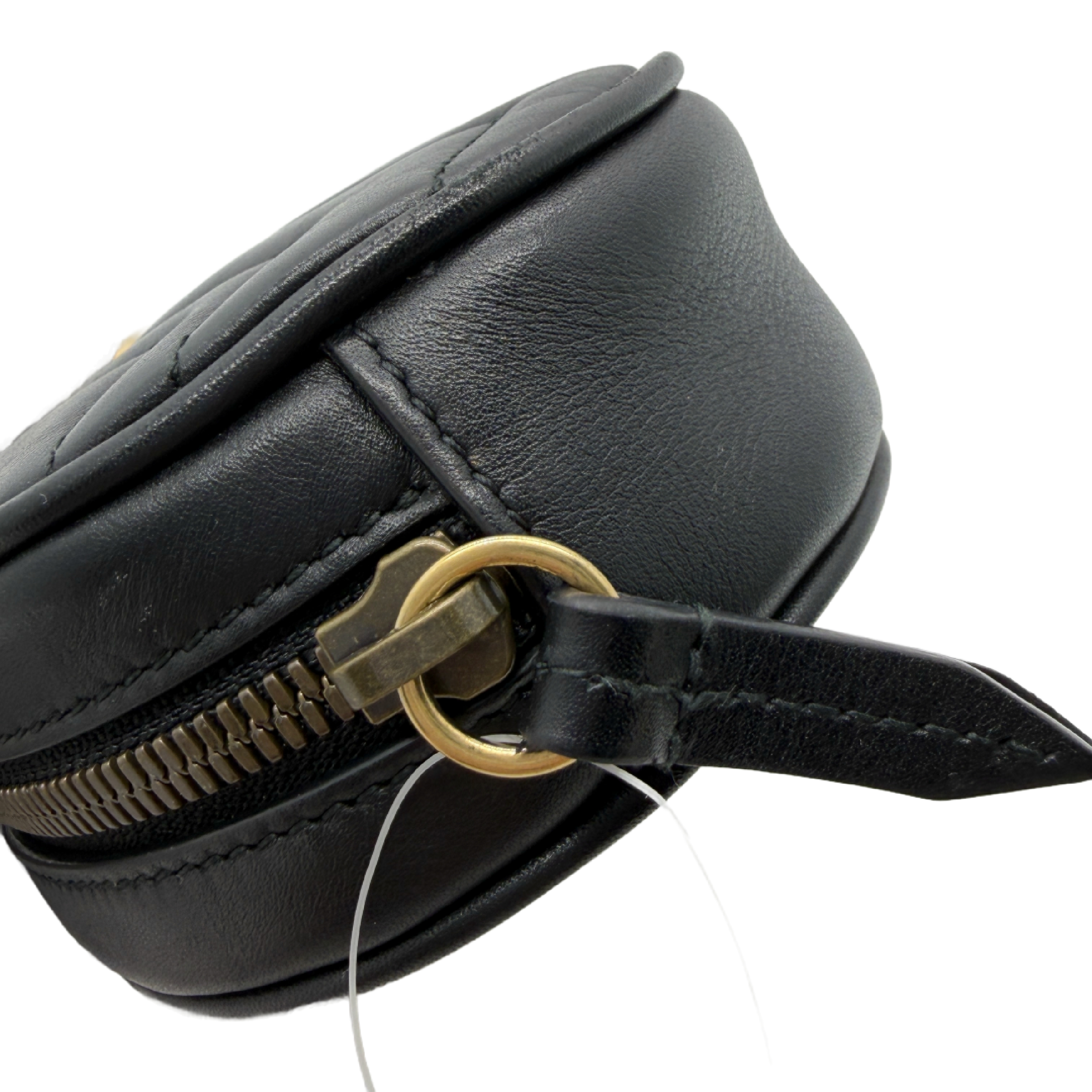 GG Marmont Matelassé Belt Bag Waist Bag Black Leather Shoulder Bag — view 4