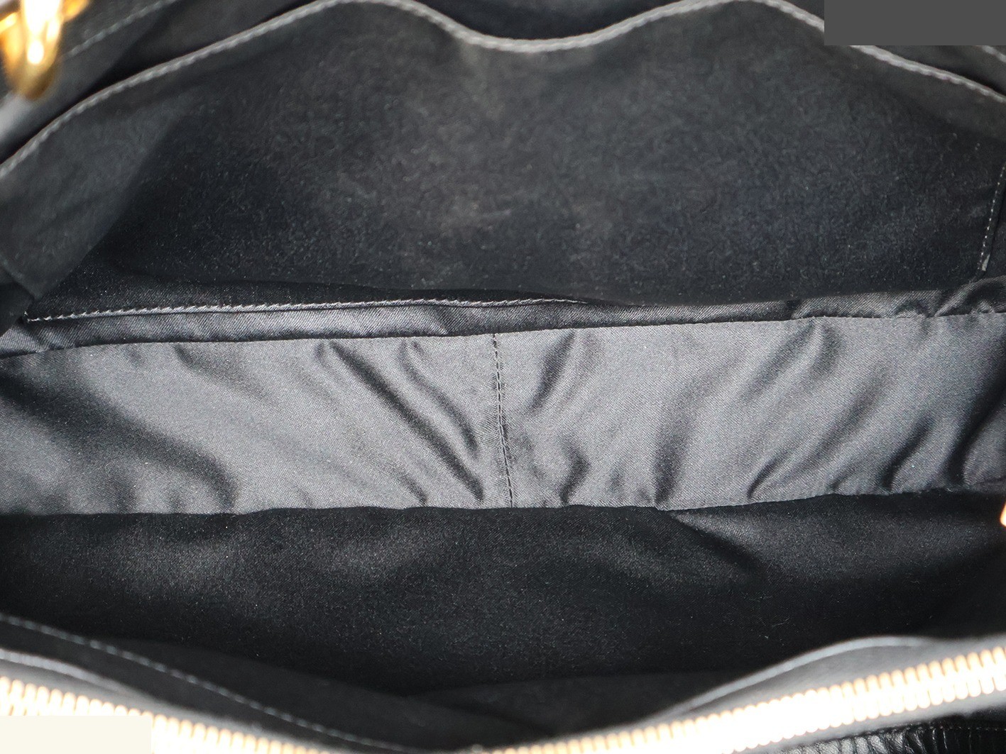 Caviar Skin GST Chain Tote Bag, Black — view 12