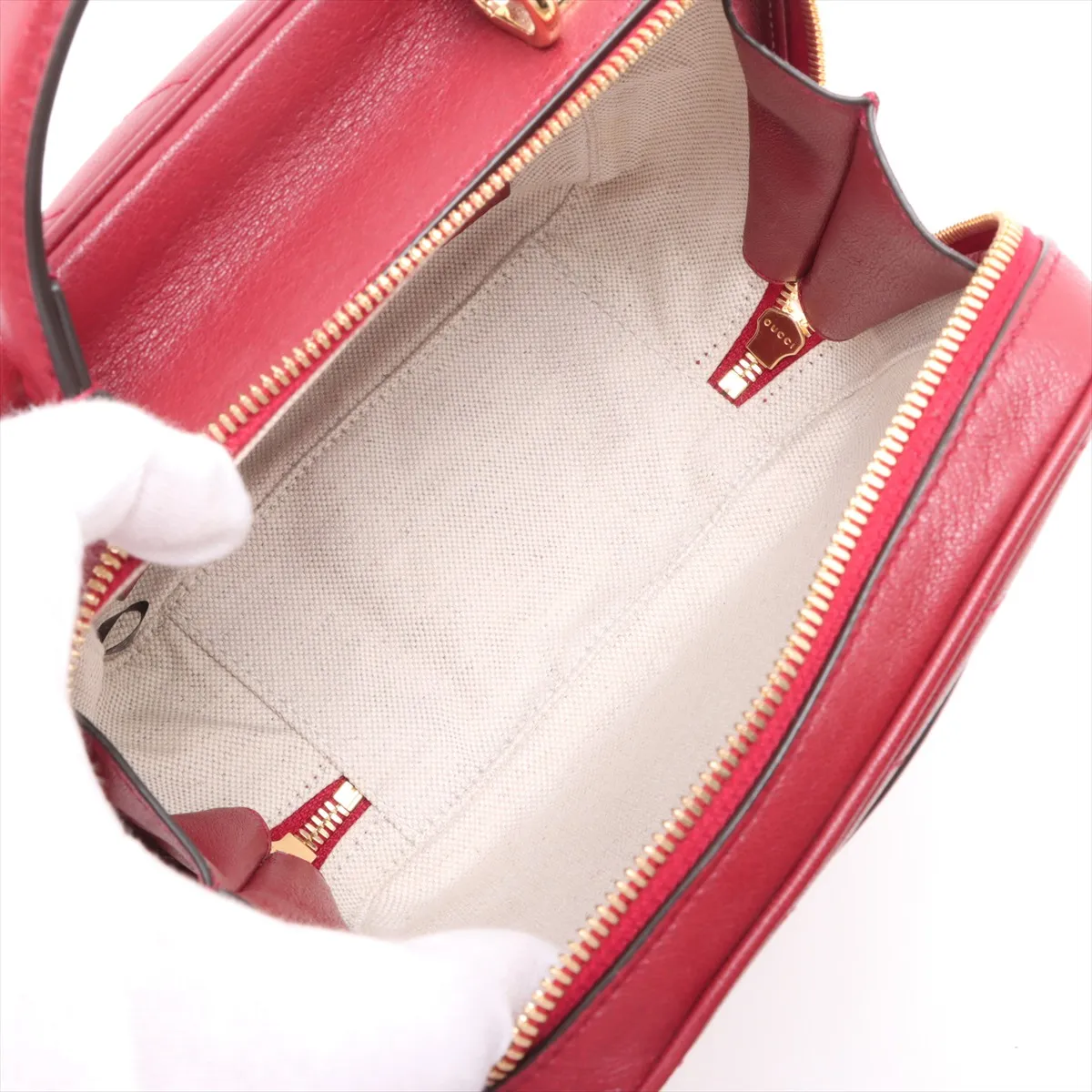 Blondie Leather 2WAY Handbag Red 744434 — view 8