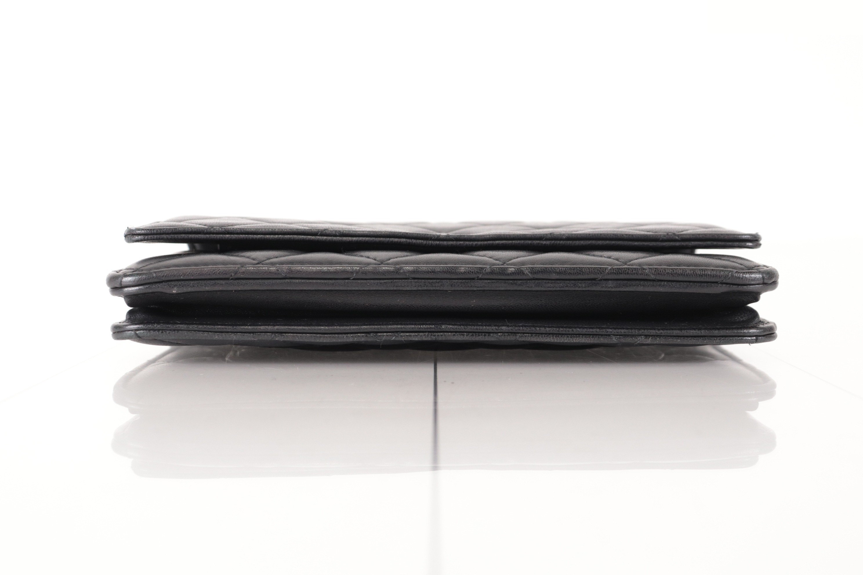 Coco Mark Lamb Chain Wallet, Silver Hardware, Series 19 — view 6
