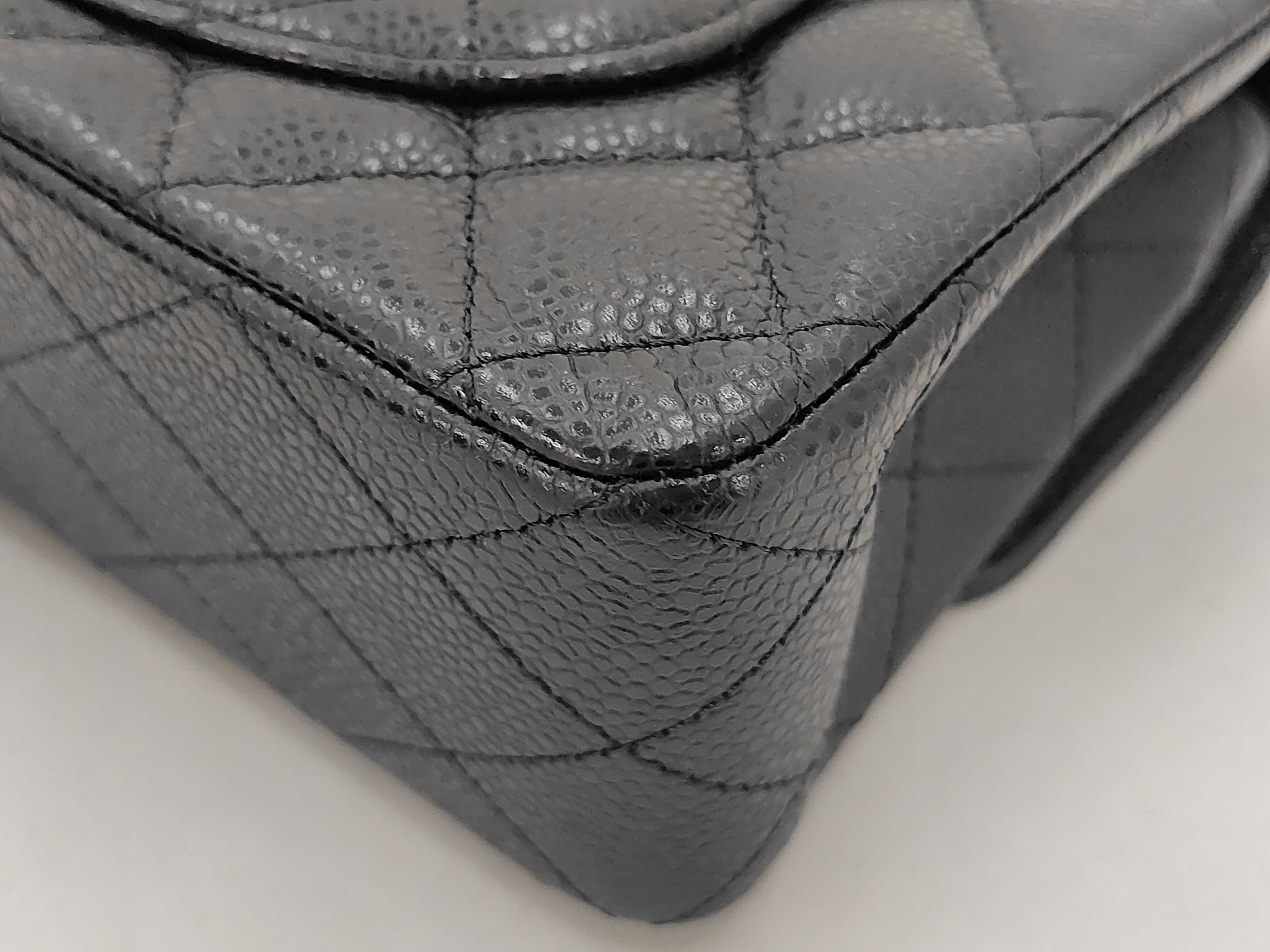 Matelassé 23 Caviar Double Flap Double Chain Shoulder Bag — view 3