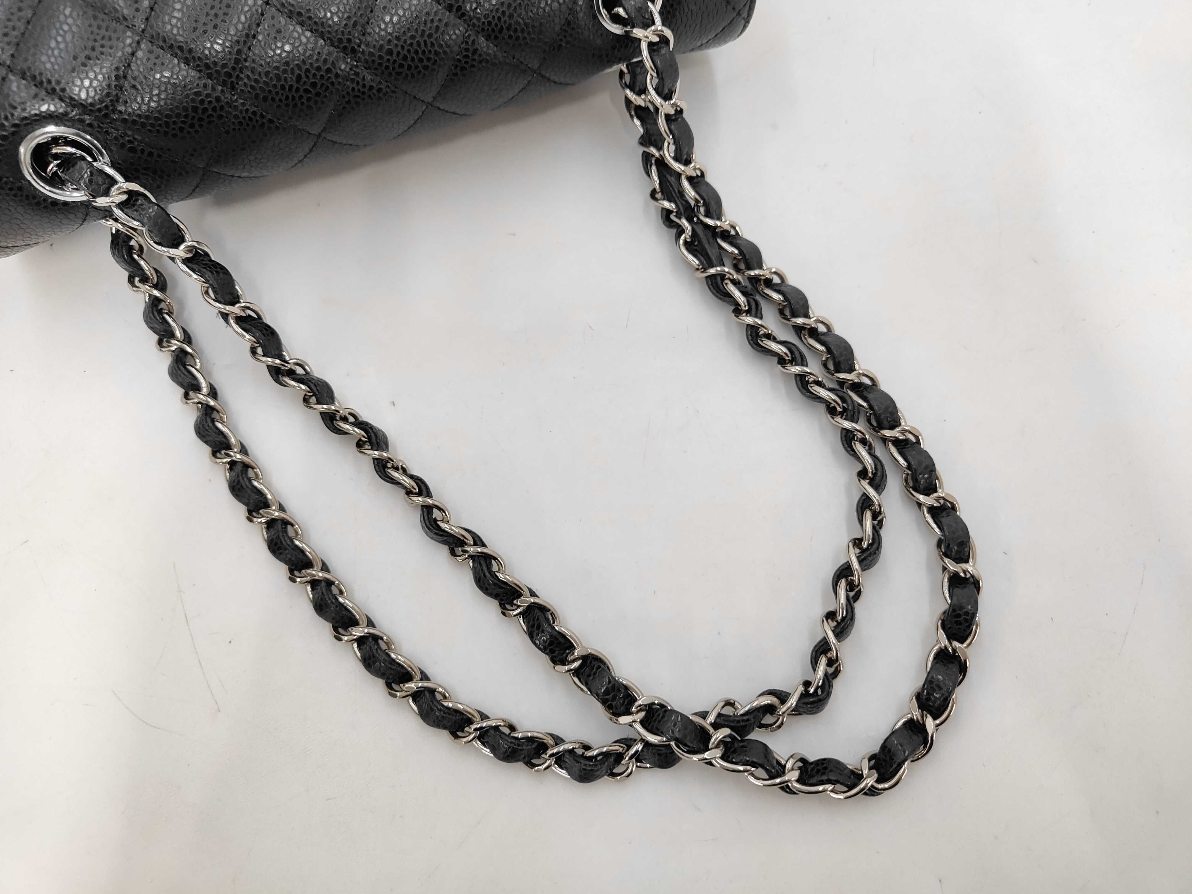 Matelassé 23 Caviar Double Flap Double Chain Shoulder Bag — view 5