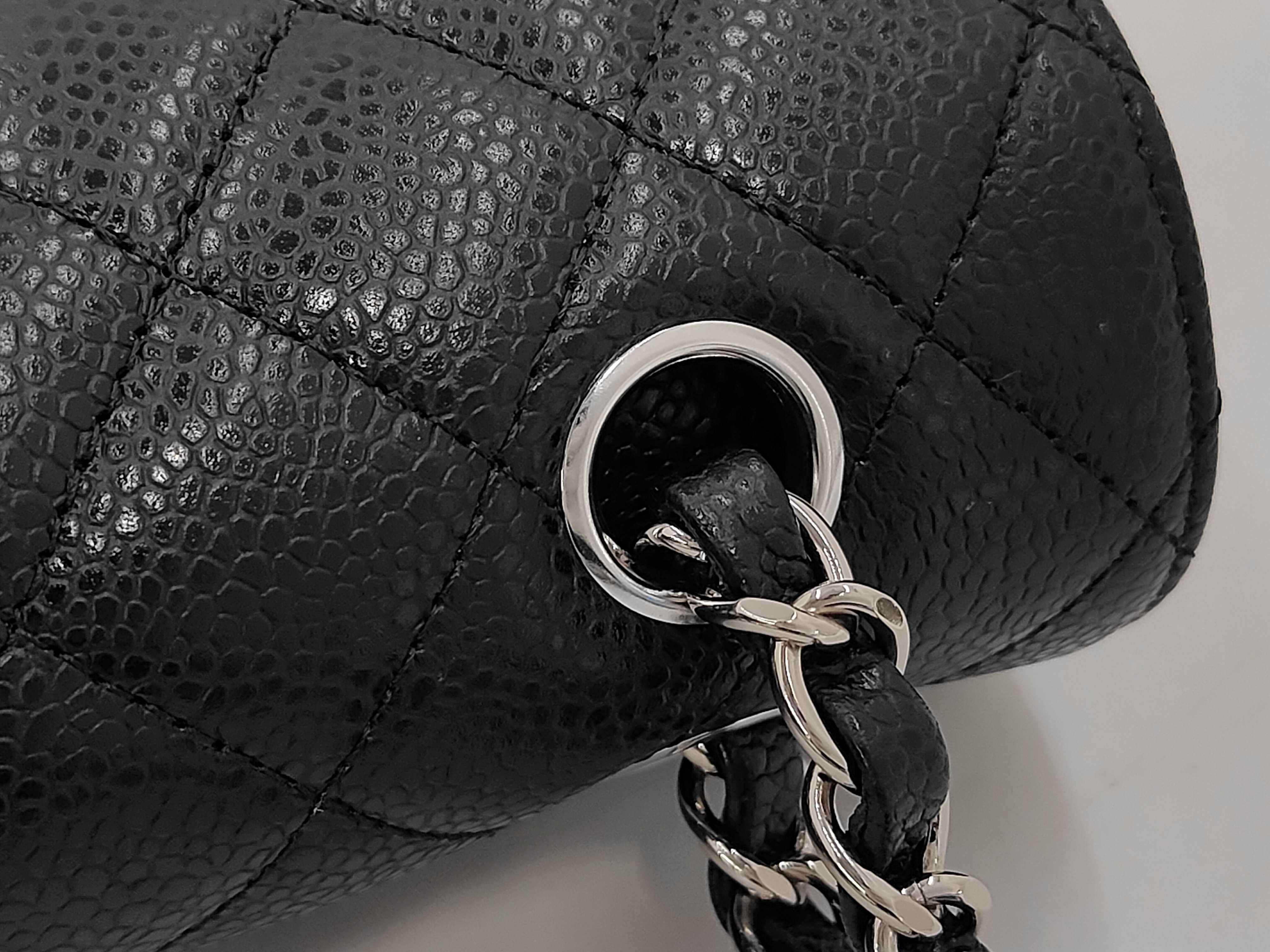 Matelassé 23 Caviar Double Flap Double Chain Shoulder Bag — view 7