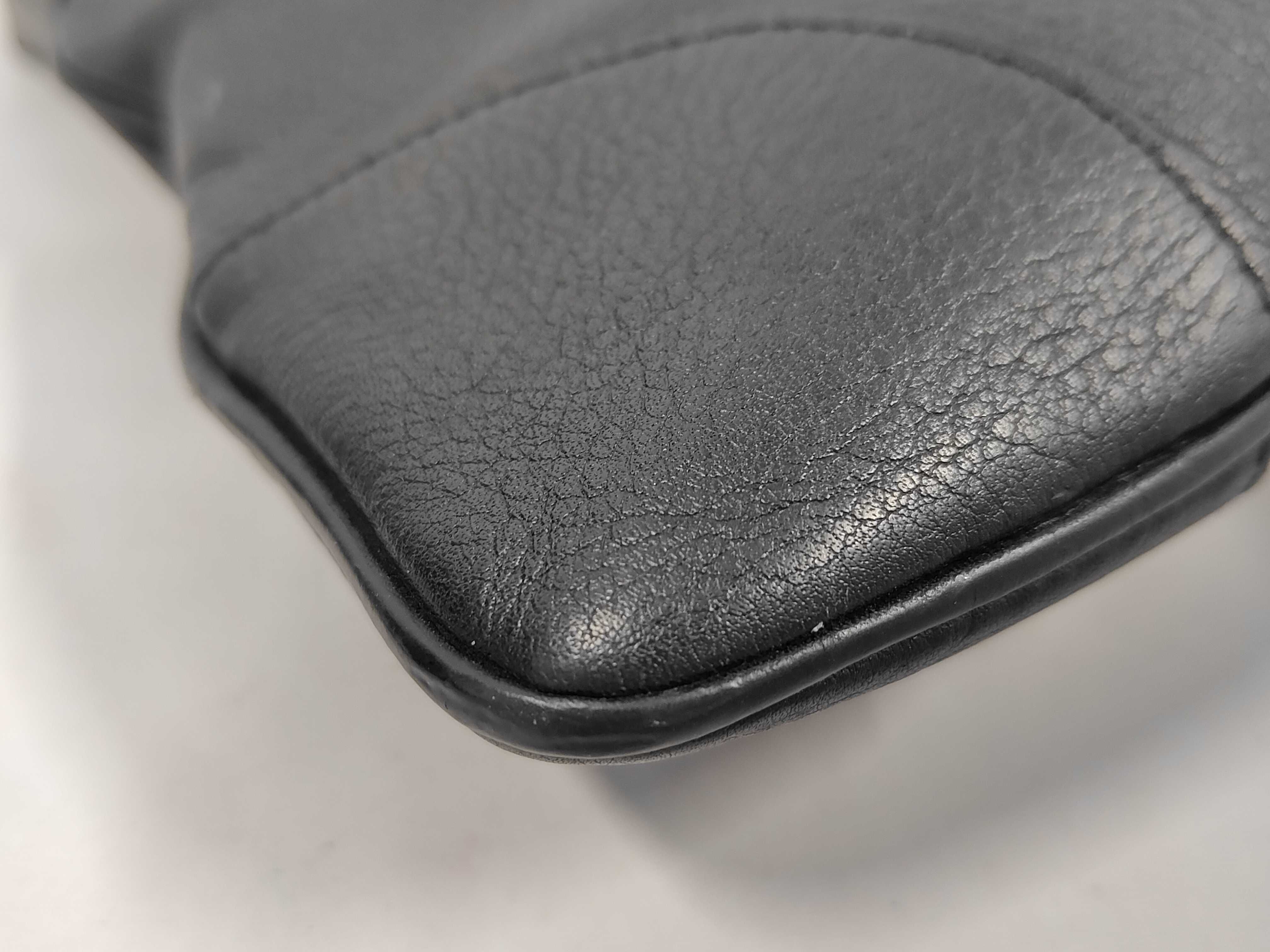 Black Leather Jackie Shoulder Bag — view 3