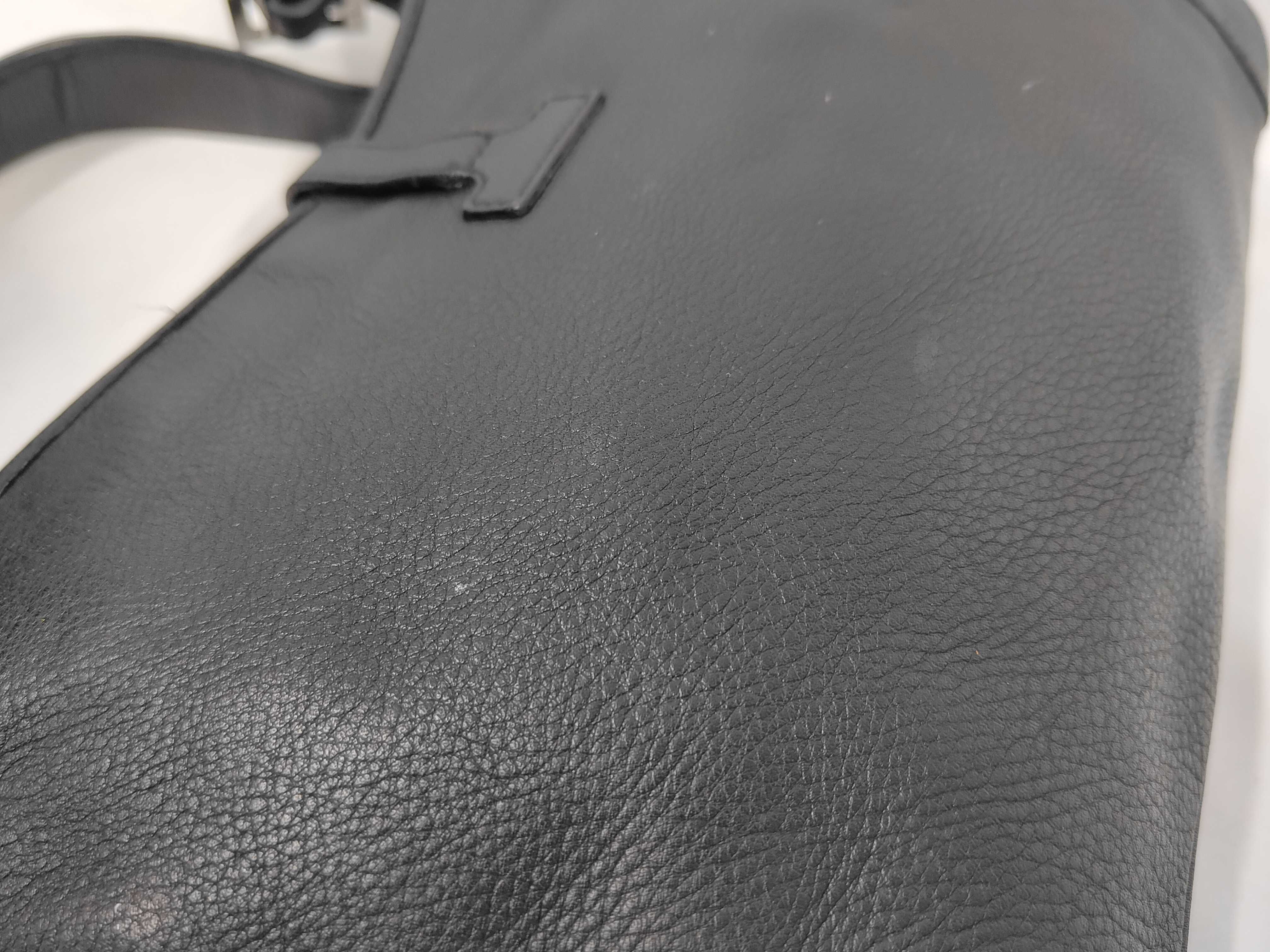 Black Leather Jackie Shoulder Bag — view 7