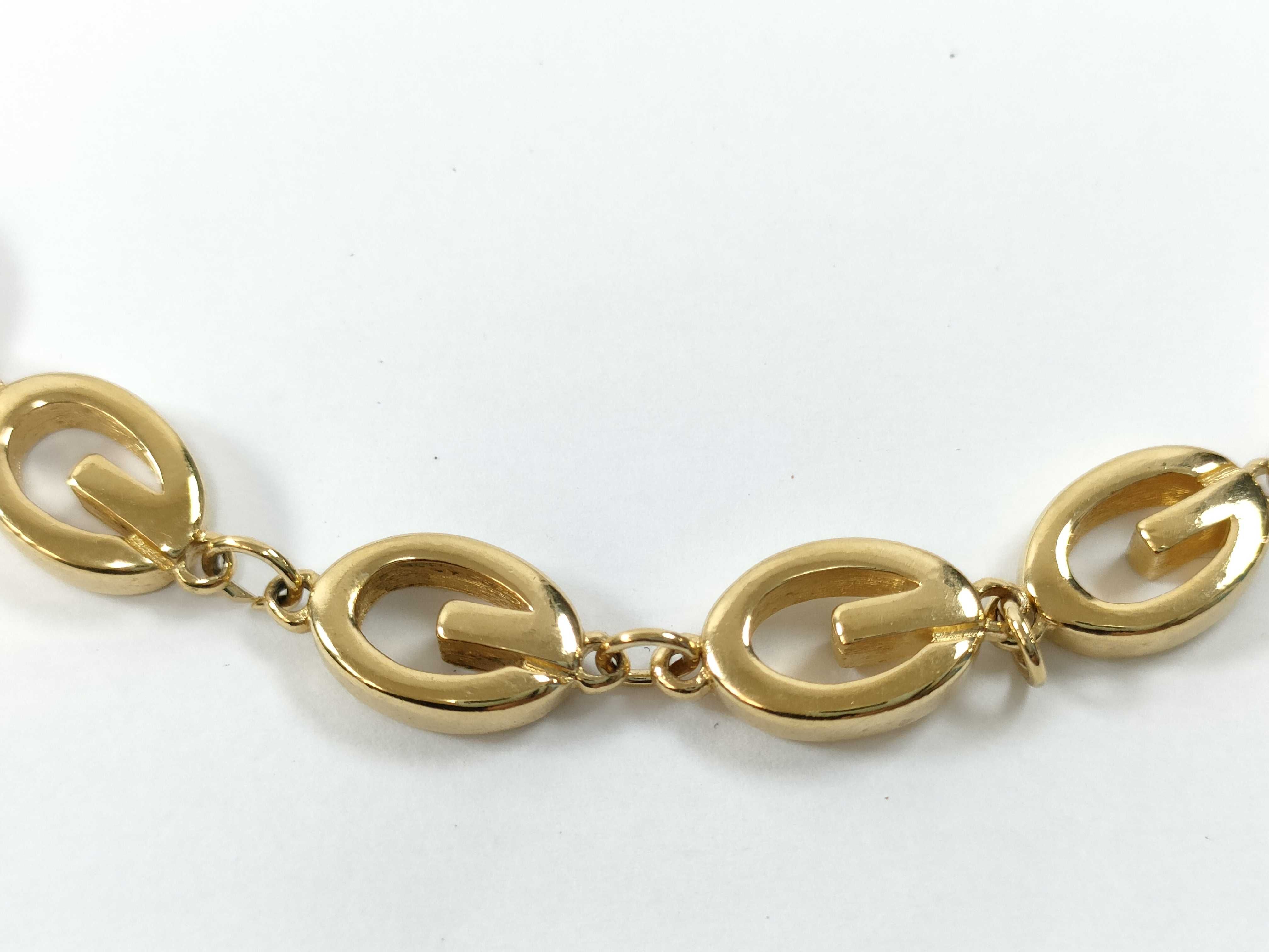 Vintage Gold Long Necklace with G Logo — view 2