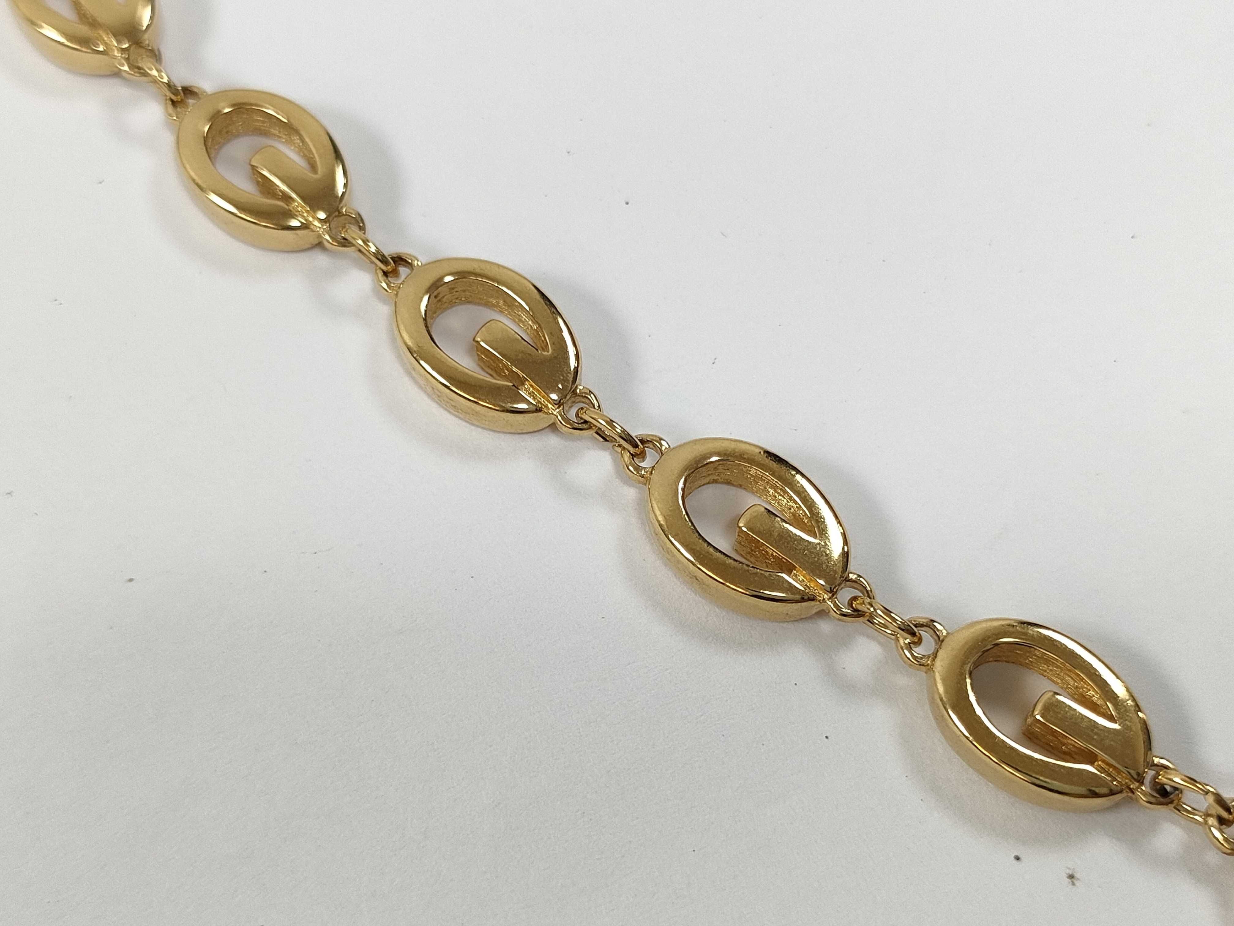 Vintage Gold Long Necklace with G Logo — view 3