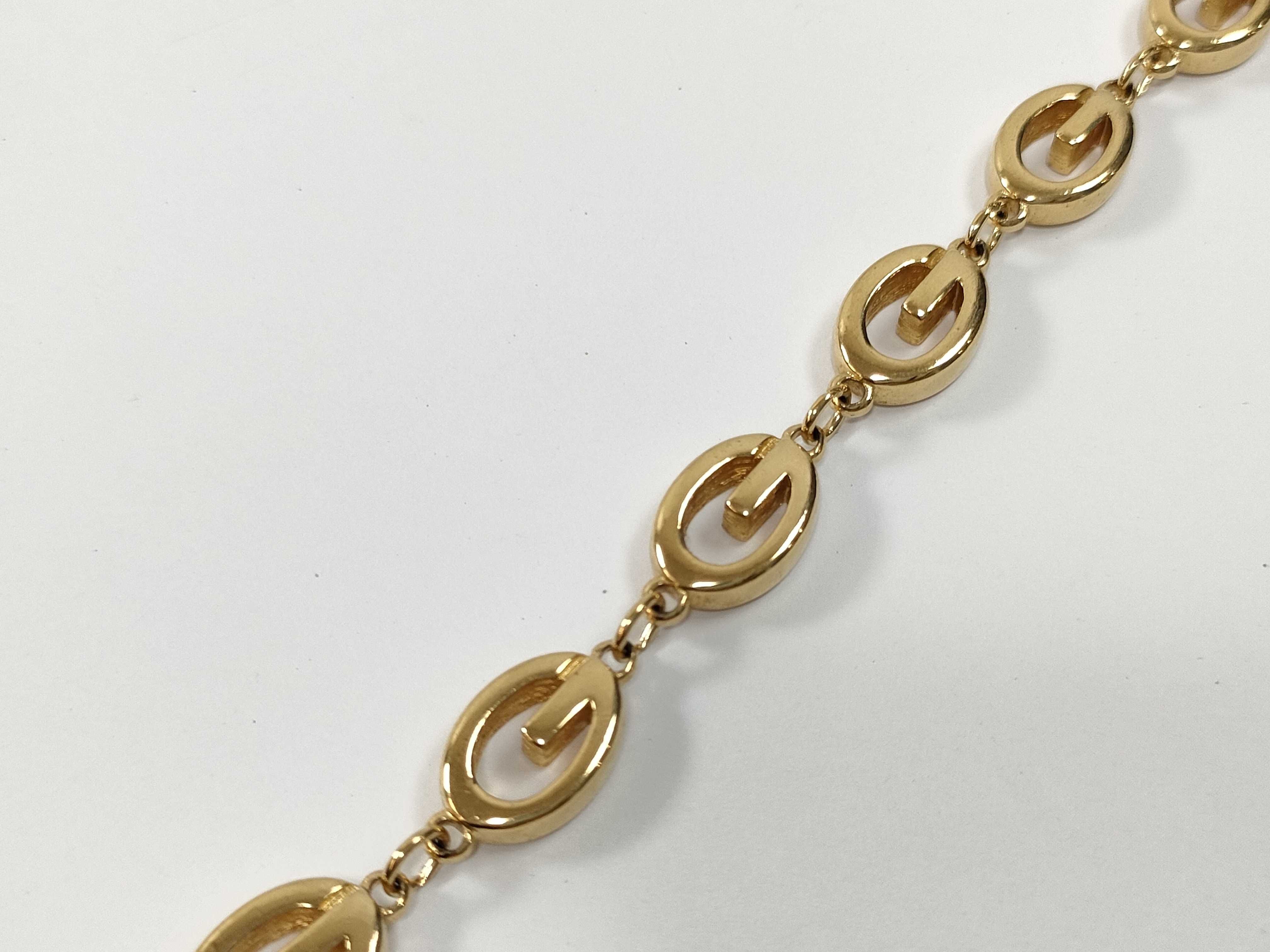 Vintage Gold Long Necklace with G Logo — view 4