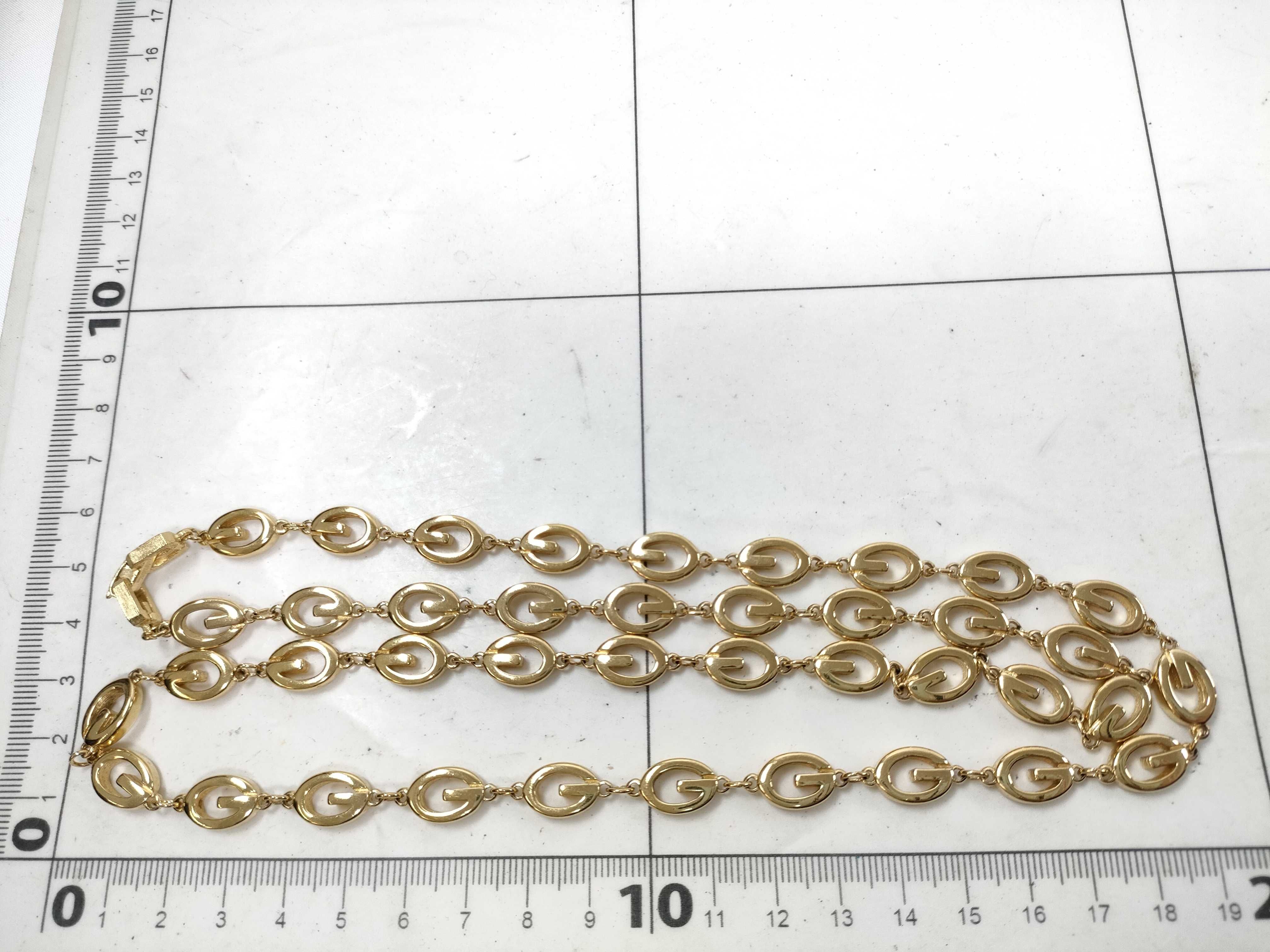 Vintage Gold Long Necklace with G Logo — view 7