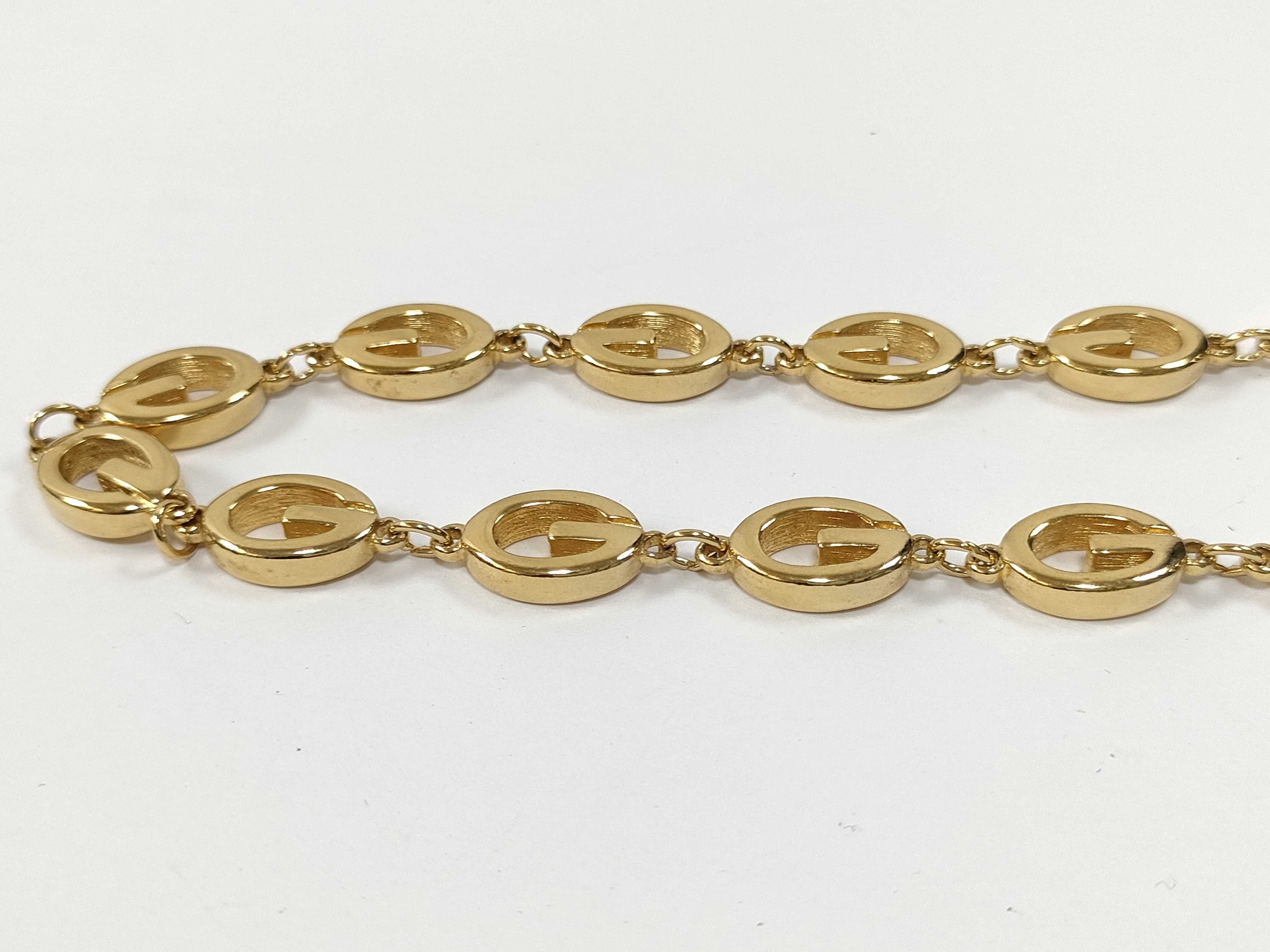 Vintage Gold Long Necklace with G Logo — view 8