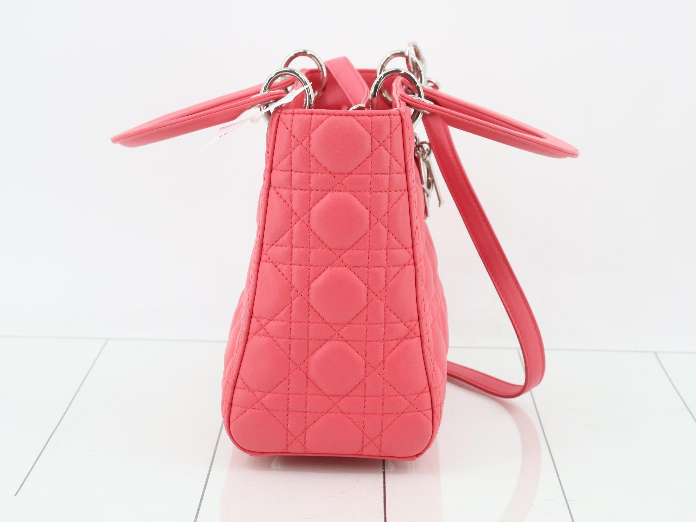 Lady Dior Cannage Lamb 2-Way Shoulder/Handbag — view 4