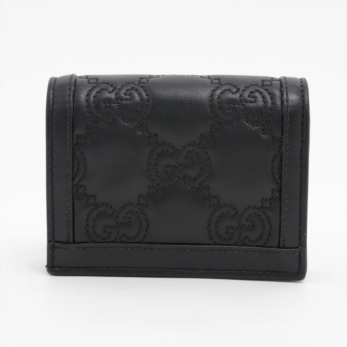 GG Matelasse 723786 Leather Compact Wallet Black — view 2