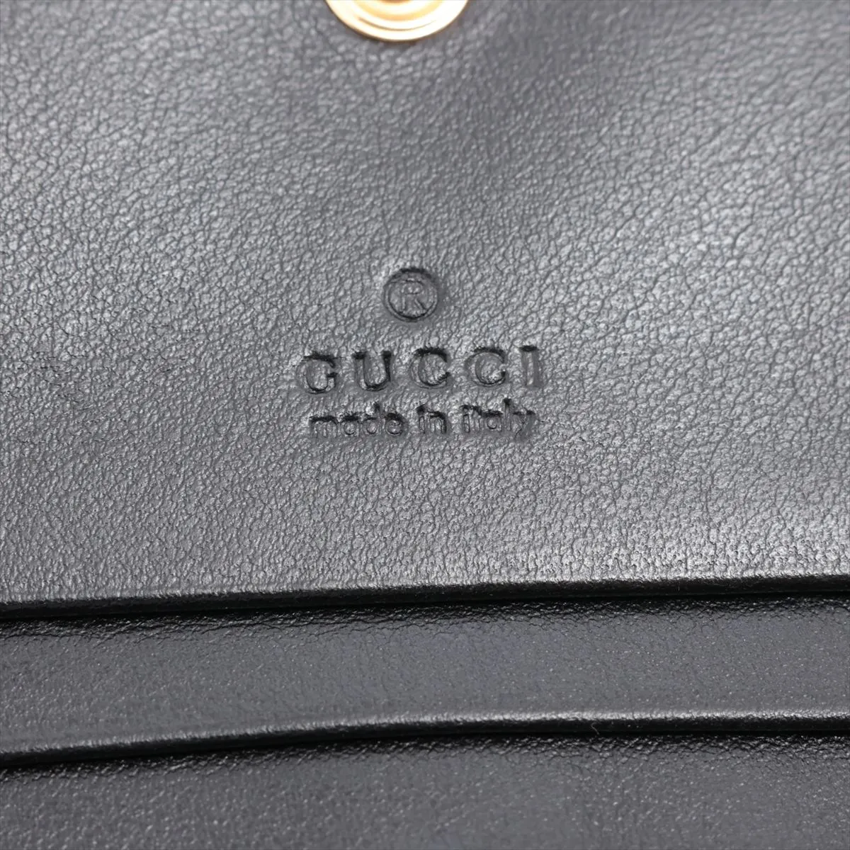 GG Matelasse 723786 Leather Compact Wallet Black — view 6