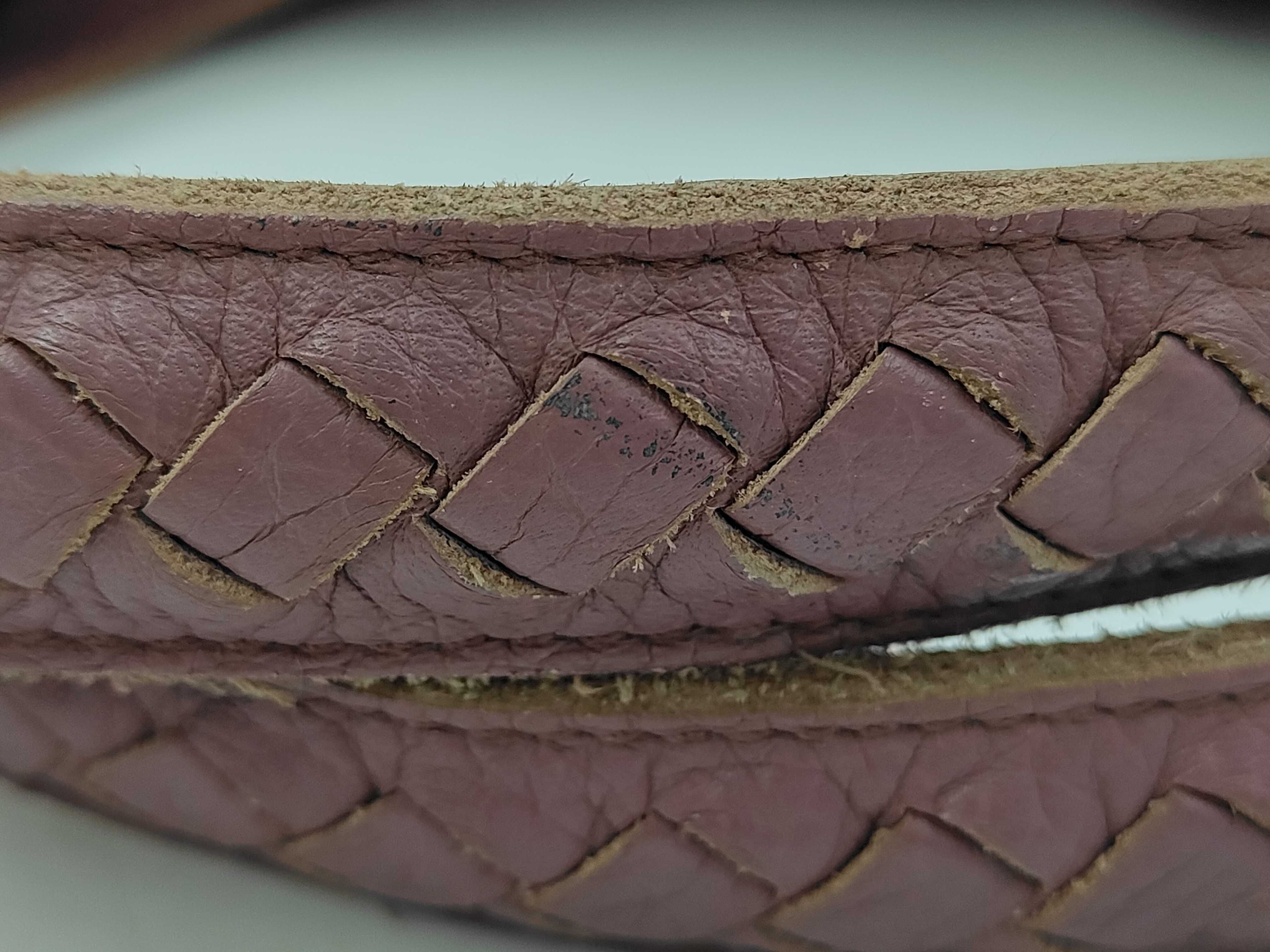 Shoulder Bag Handbag Intrecciato Leather Purple Bag — view 6