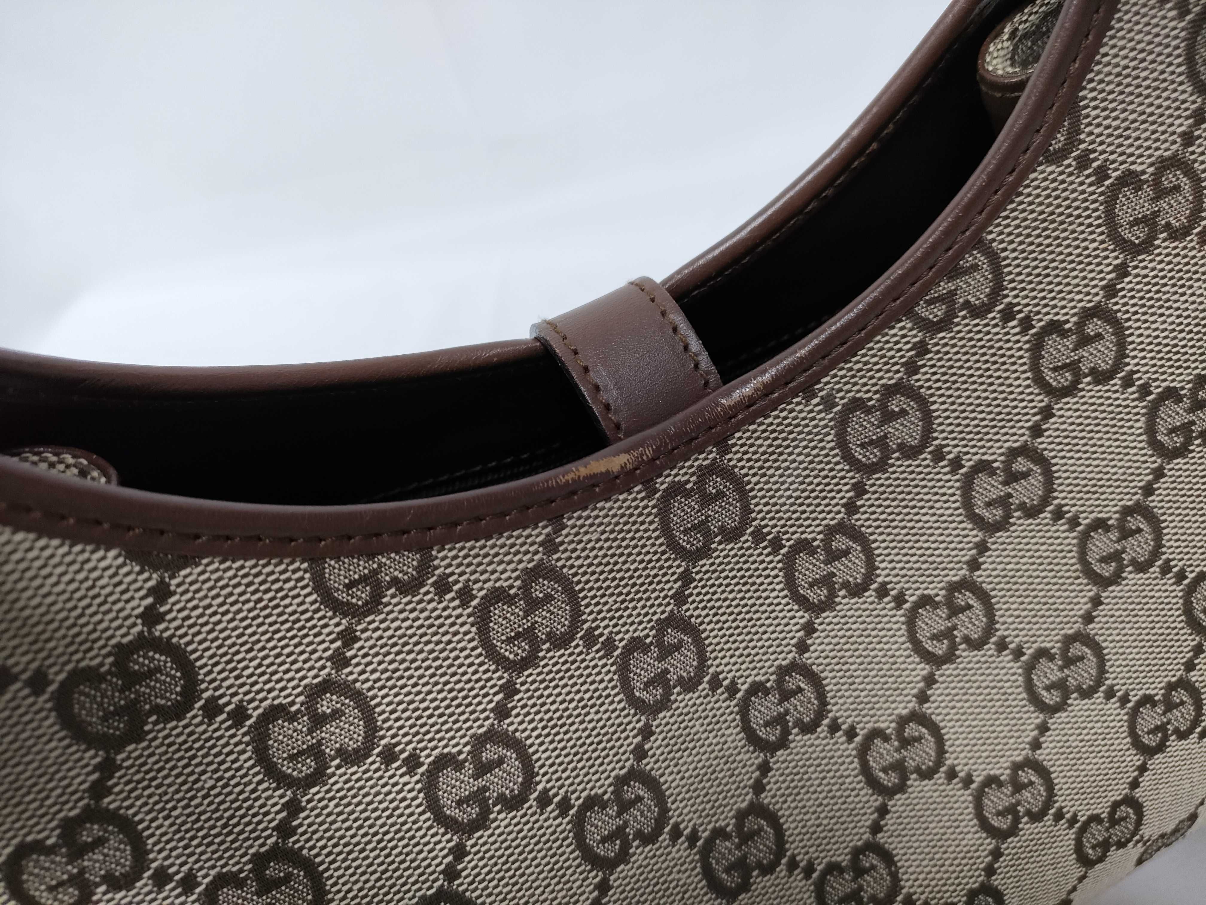 Jackie Gucci GG Canvas Jackie Canvas x Leather Shoulder Bag 01719 Shoulder Bag — view 12
