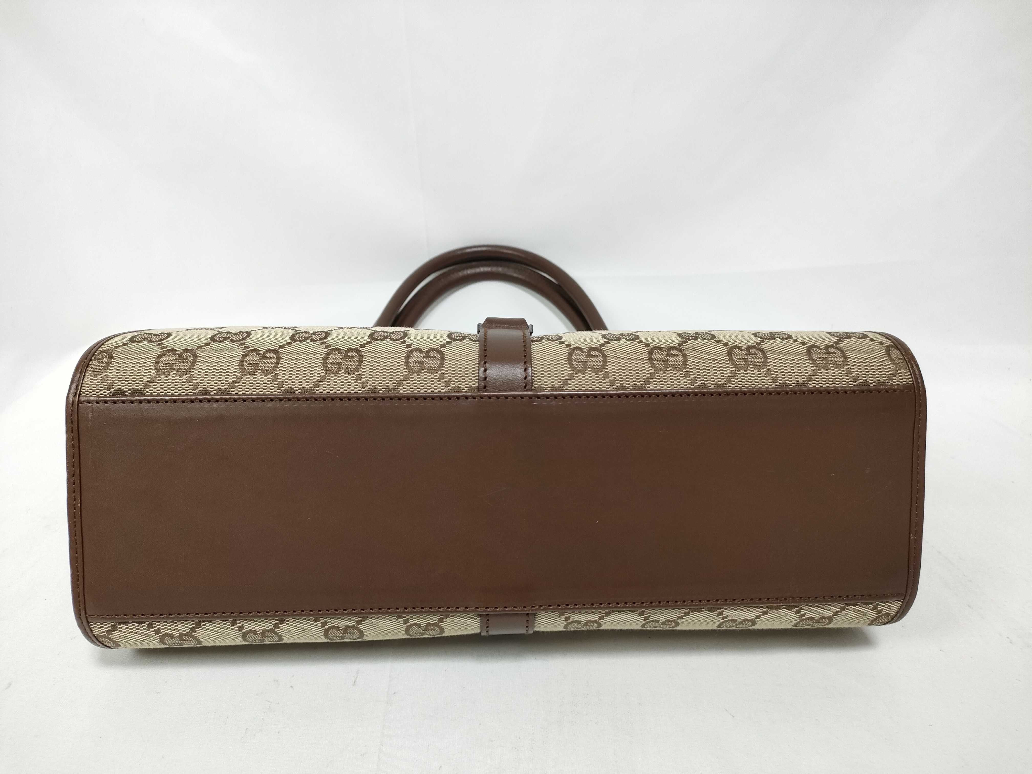 Jackie Gucci GG Canvas Jackie Canvas x Leather Shoulder Bag 01719 Shoulder Bag — view 3