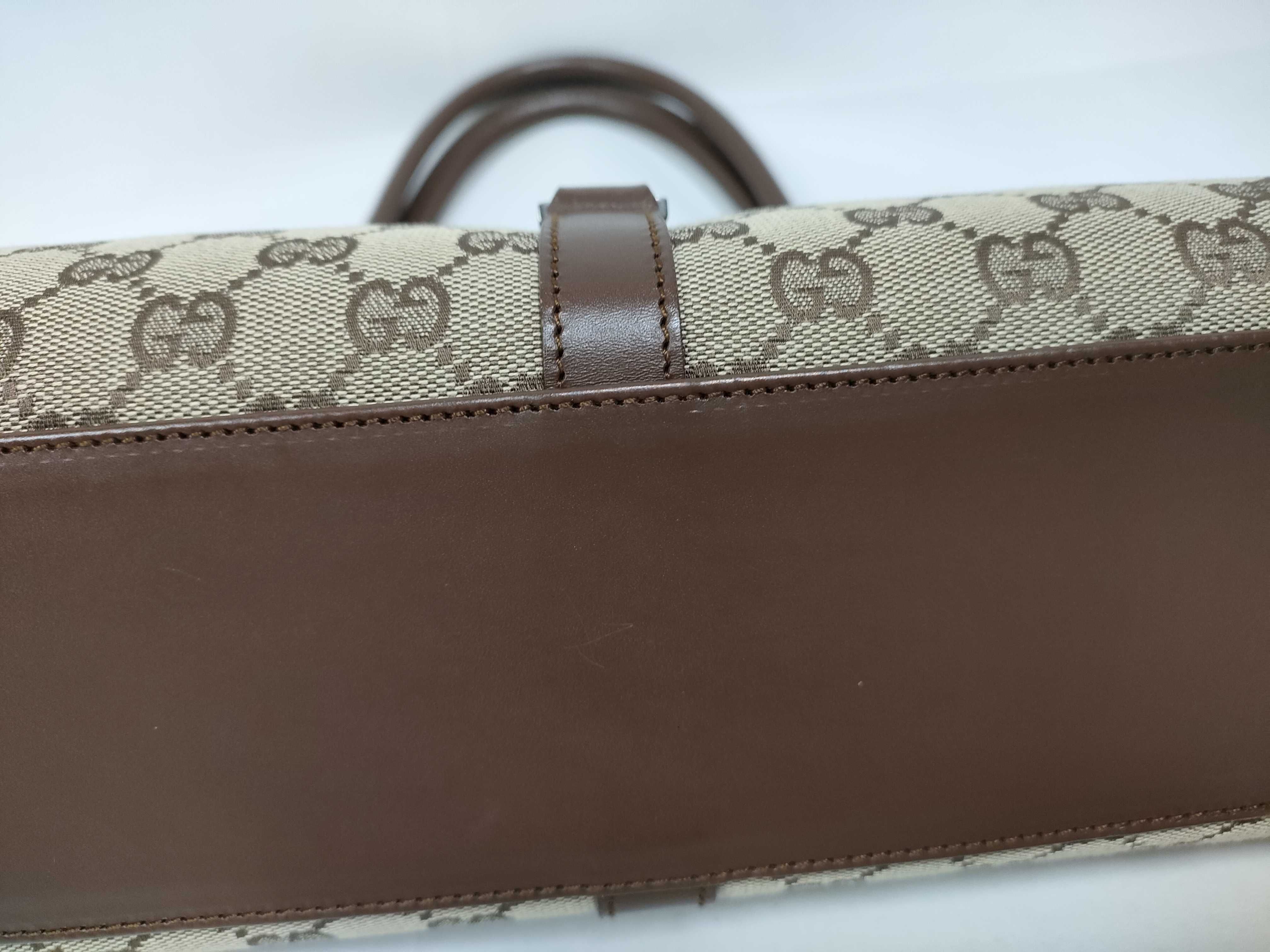 Jackie Gucci GG Canvas Jackie Canvas x Leather Shoulder Bag 01719 Shoulder Bag — view 4