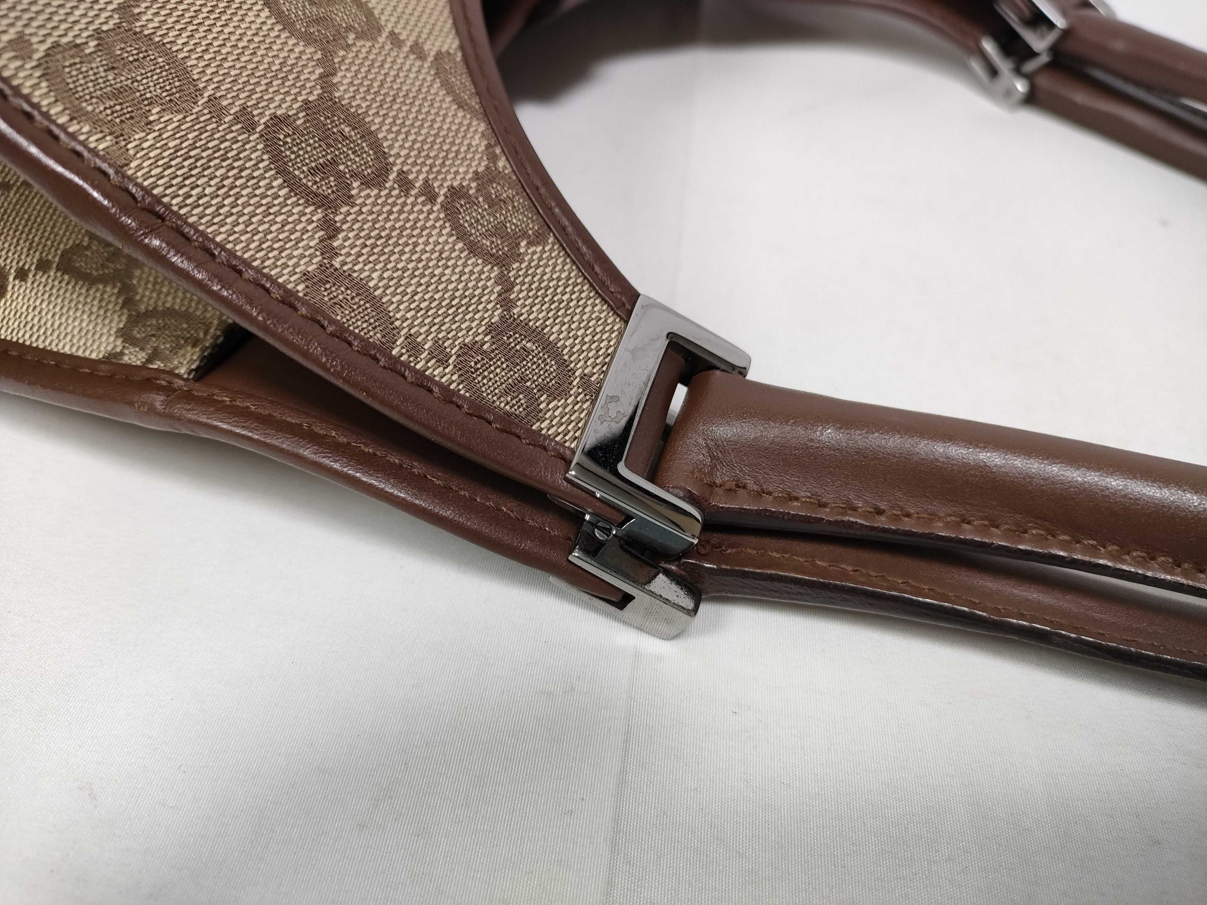 Jackie Gucci GG Canvas Jackie Canvas x Leather Shoulder Bag 01719 Shoulder Bag — view 10