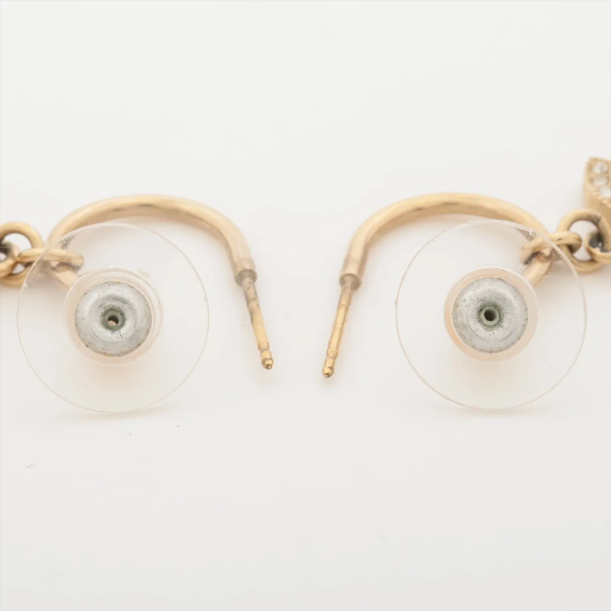 Coco Mark 09A Earrings (Pair) GP x Rhinestone Gold — view 4